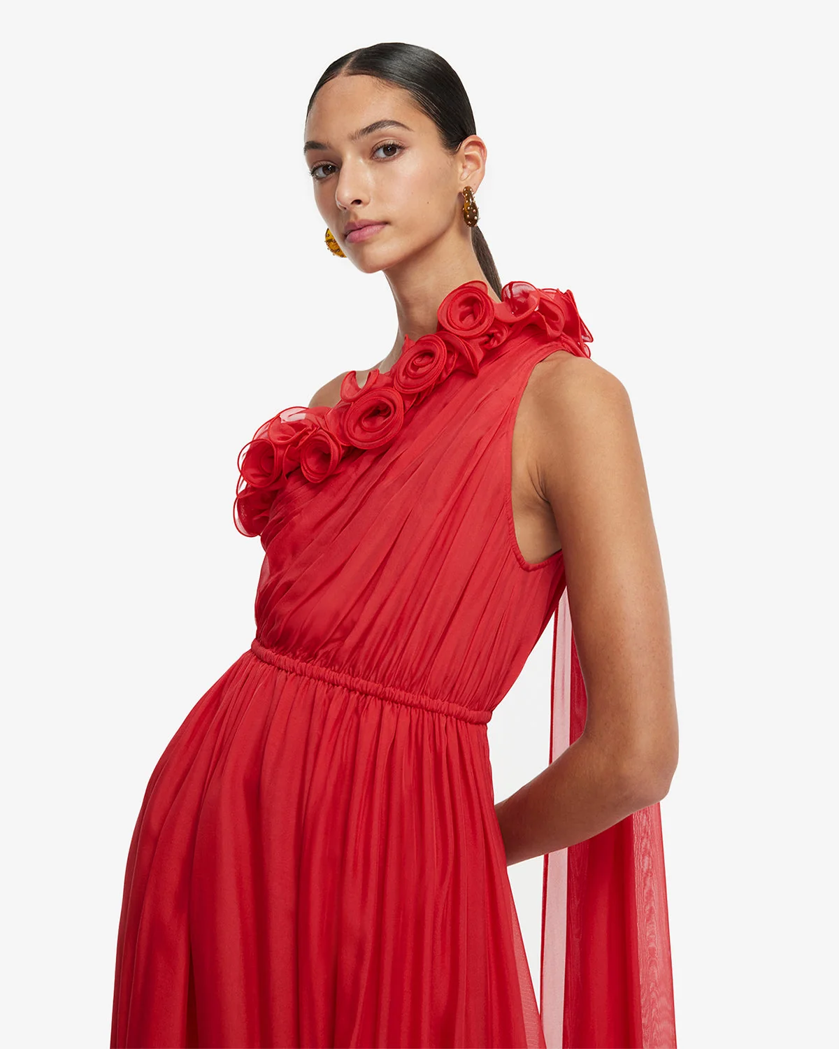 Jenni One Shoulder Maxi Dress - Scarlet