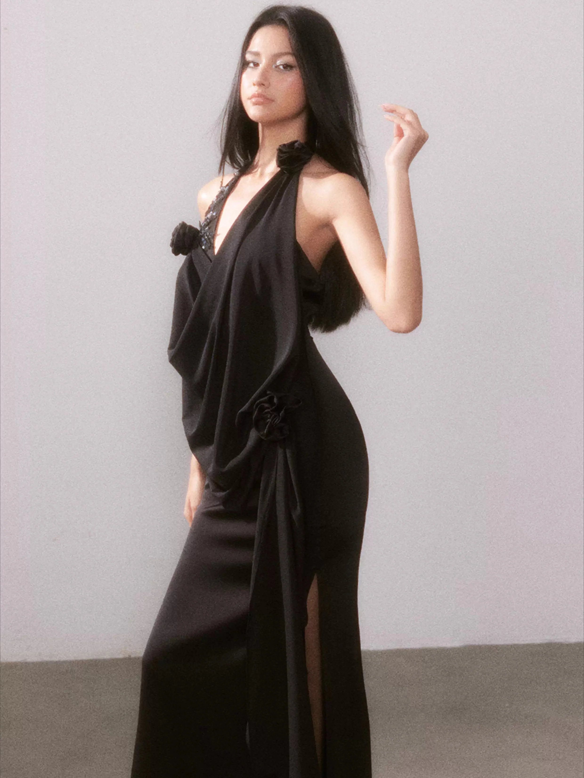 Tyndall Muse Satin Glow Maxi Dress