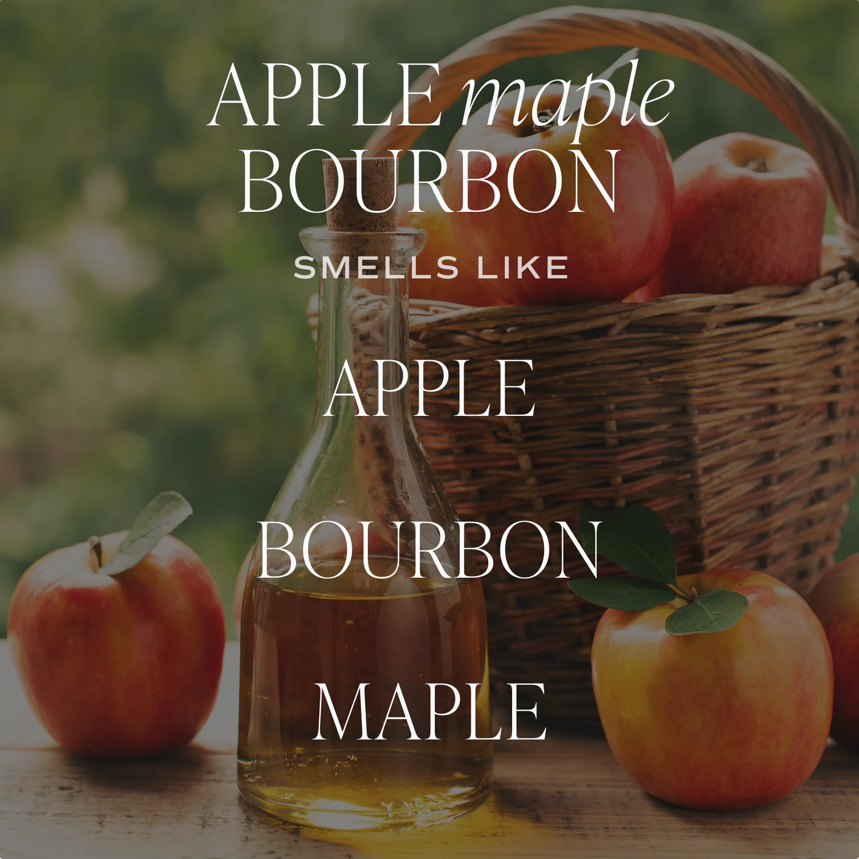 Apple Maple Bourbon Soy Candle - Tan Matte Jar - 15 oz