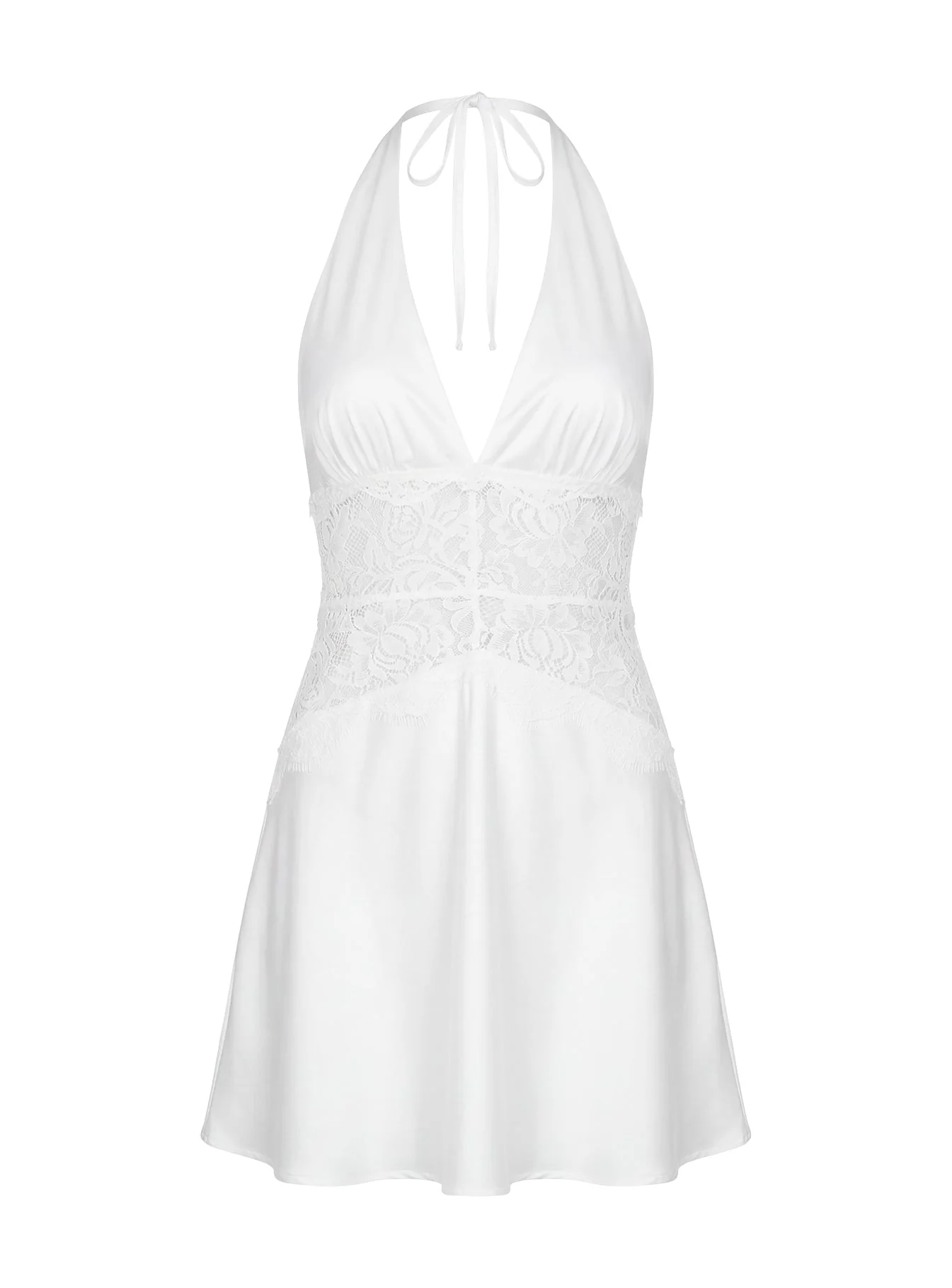 Klairee Lace Mini Dress White