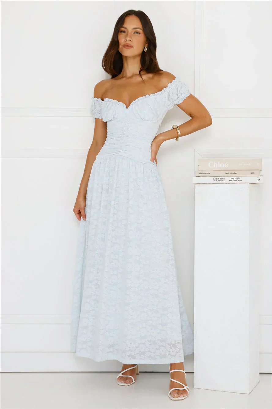 Soft Serve Off Shoulder Maxi Dress