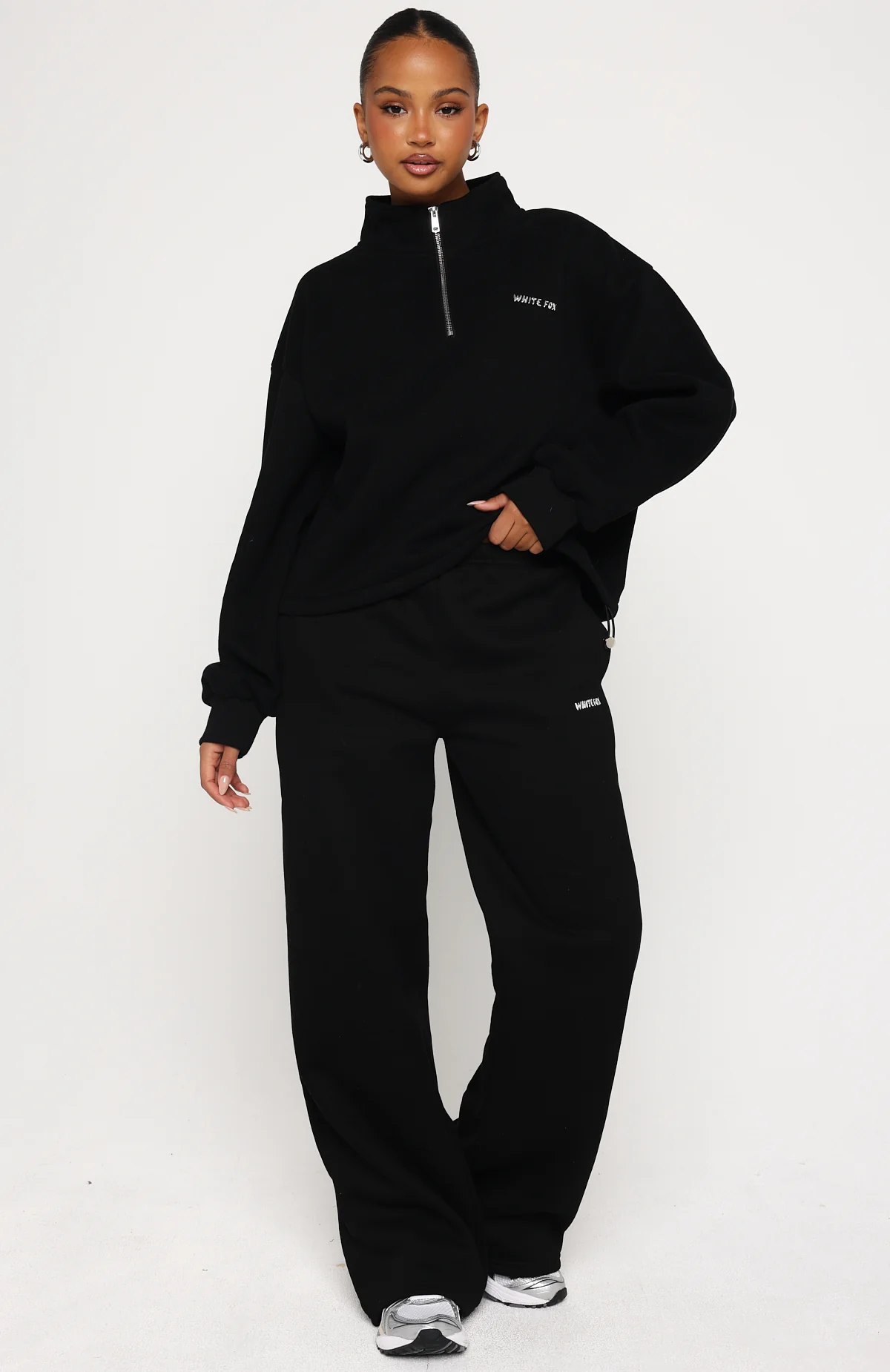 Test Drive Boxy Quarter Zip Sweater Black