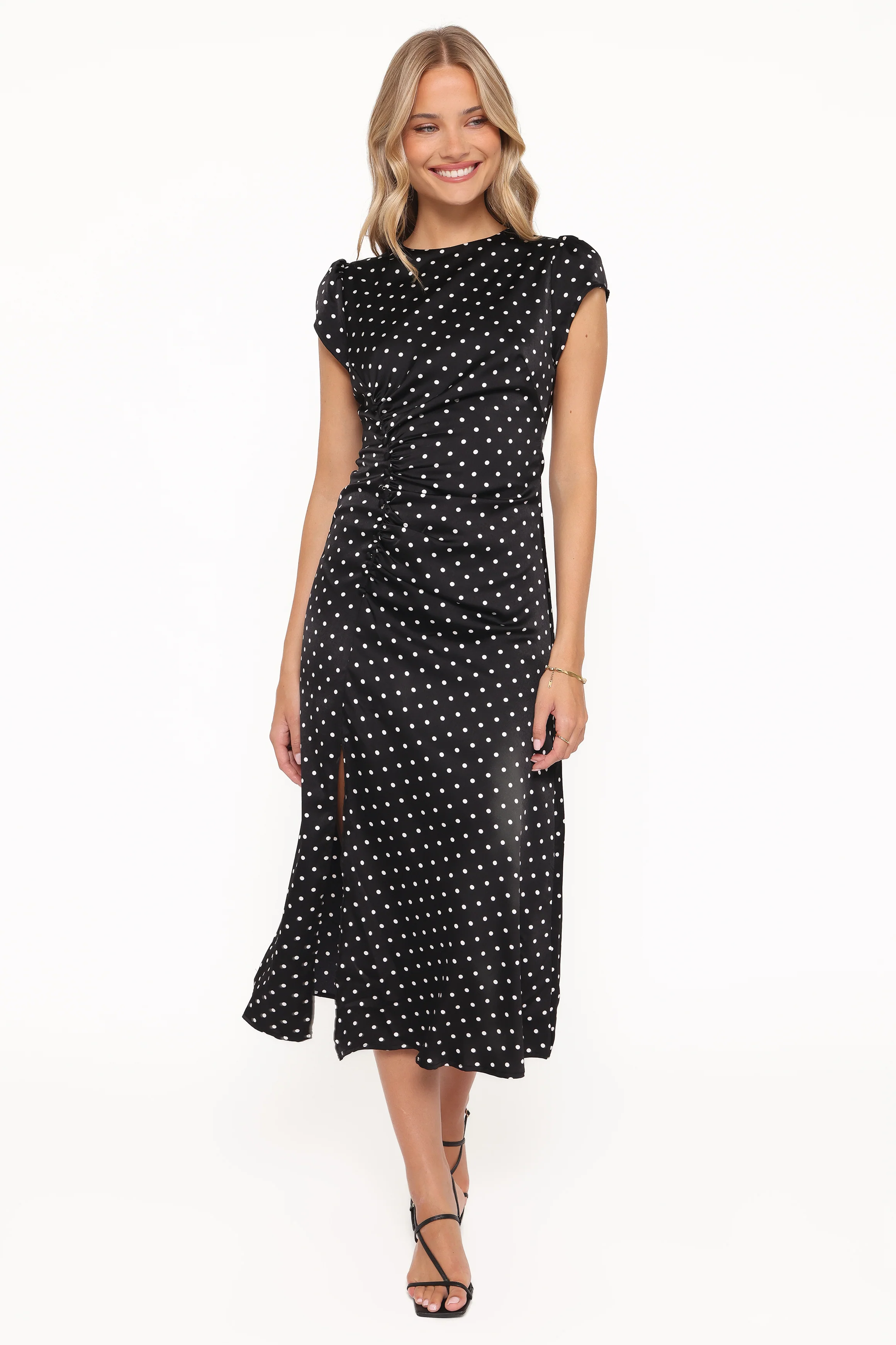 Lisbeth Midi Dress - Black Polka Dot