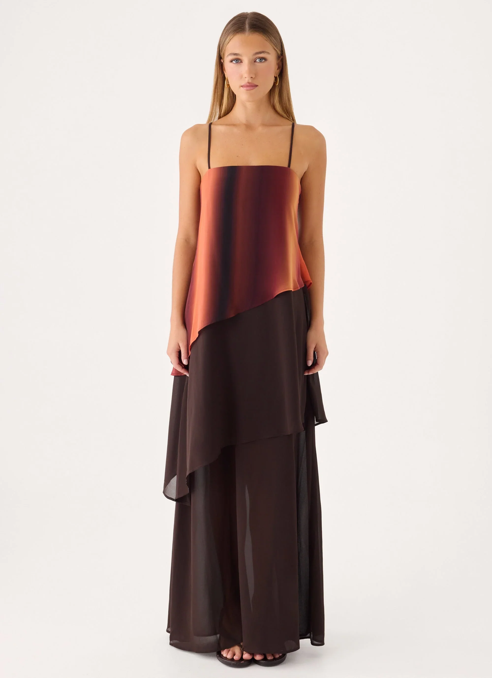 Ruesella Maxi Dress - Brown