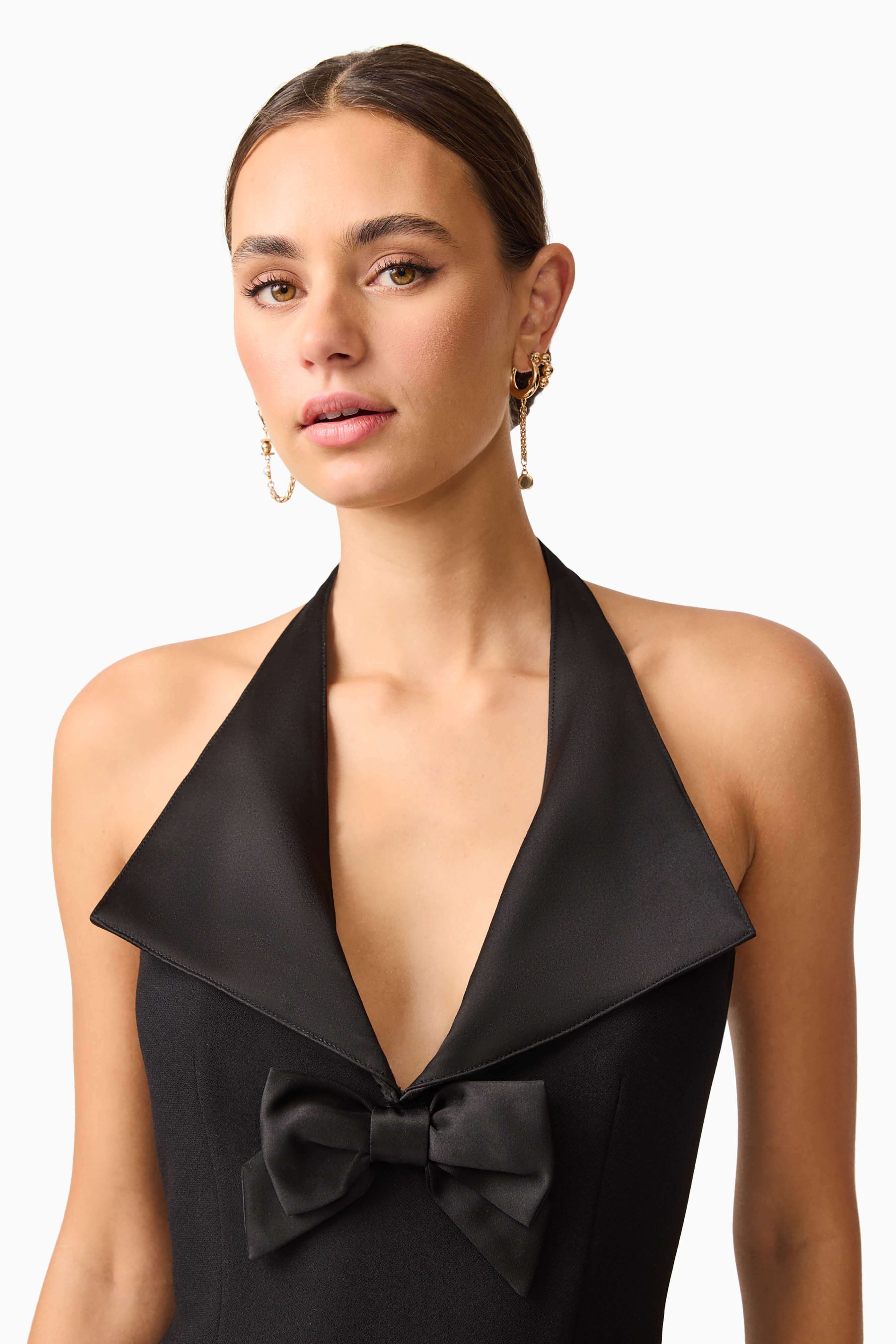 Ruby Halter Top in Black