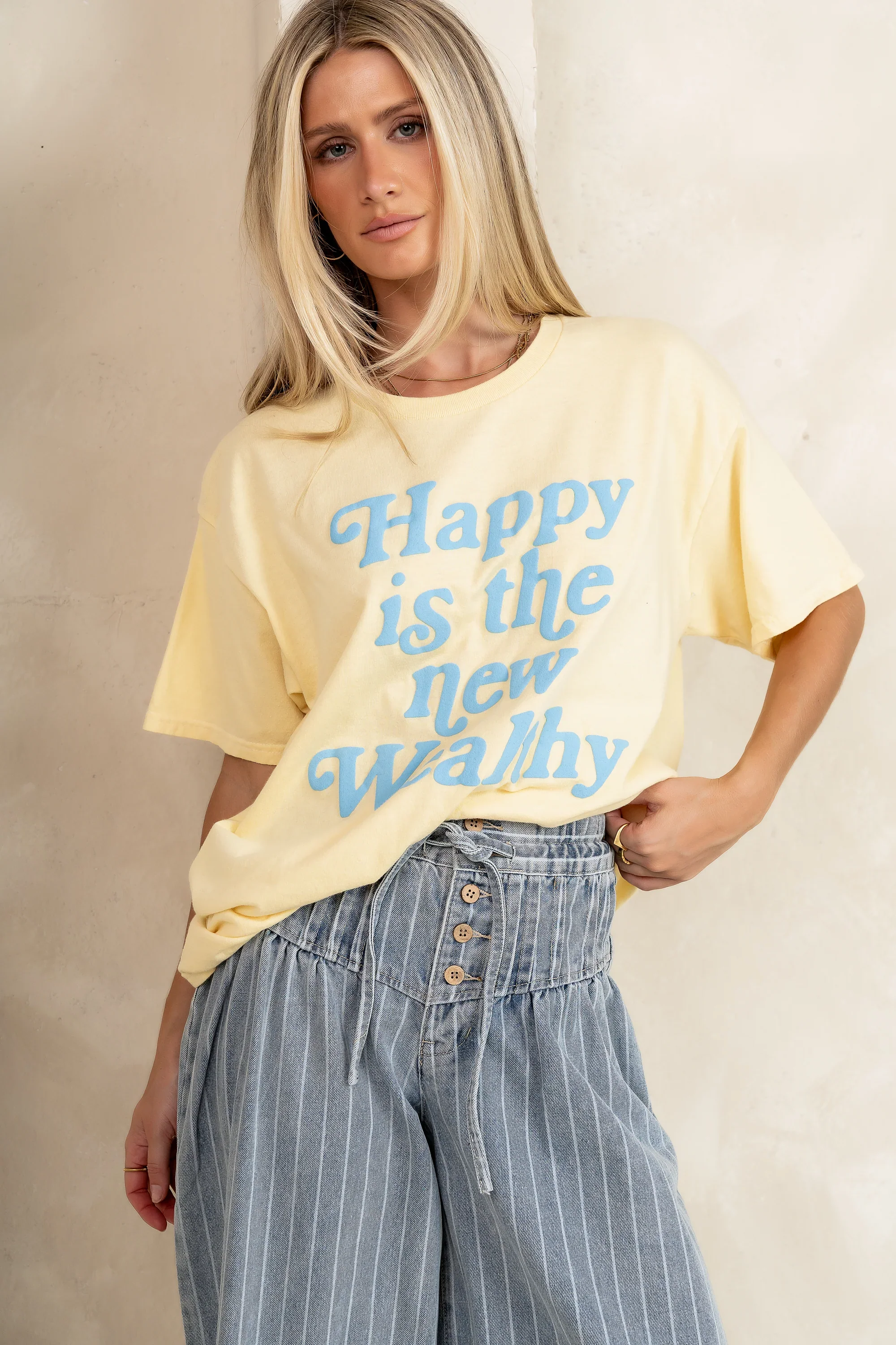 Happy Is The New Wealthy Graphic Tee