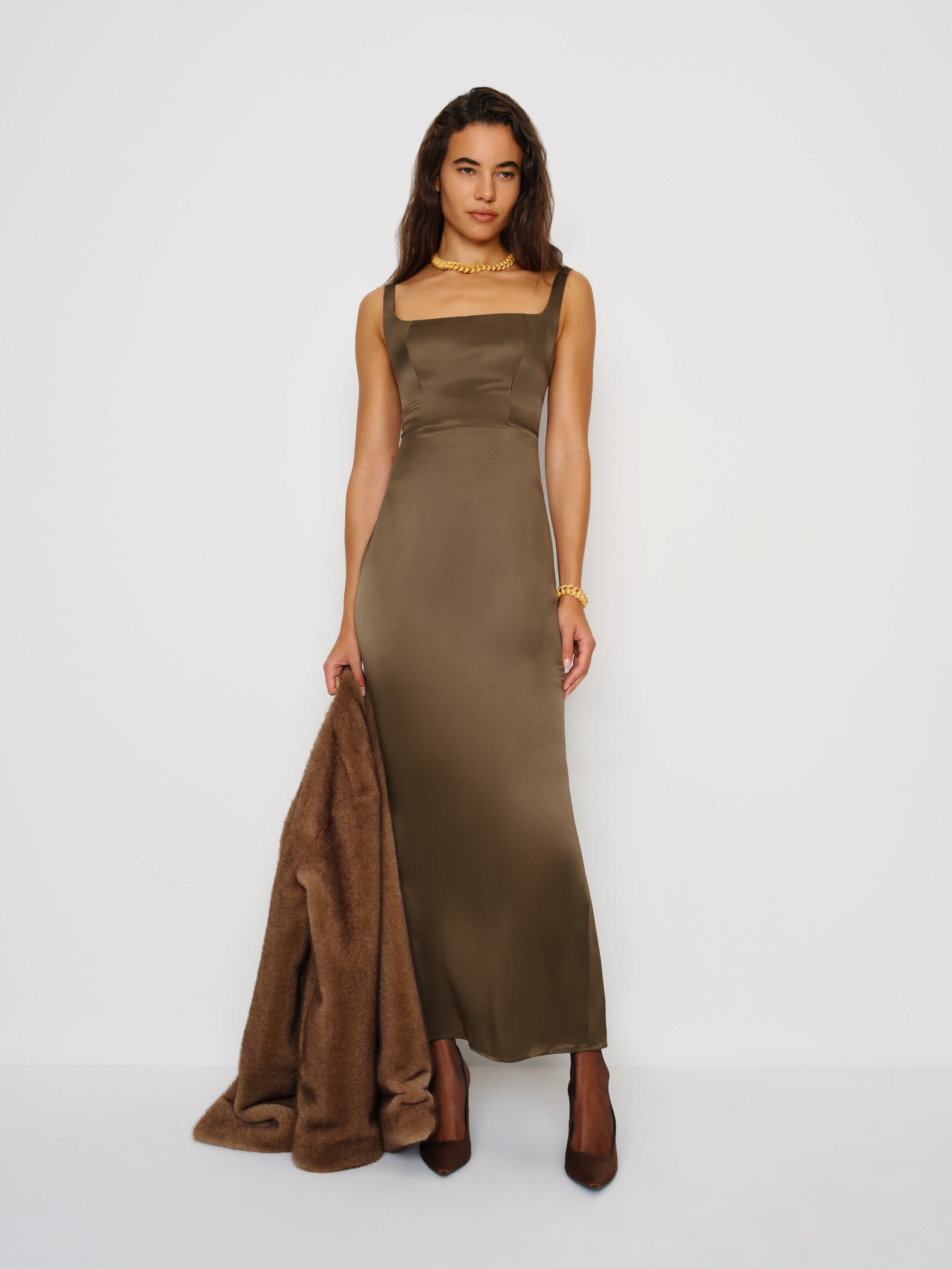 Ambre Silk Dress