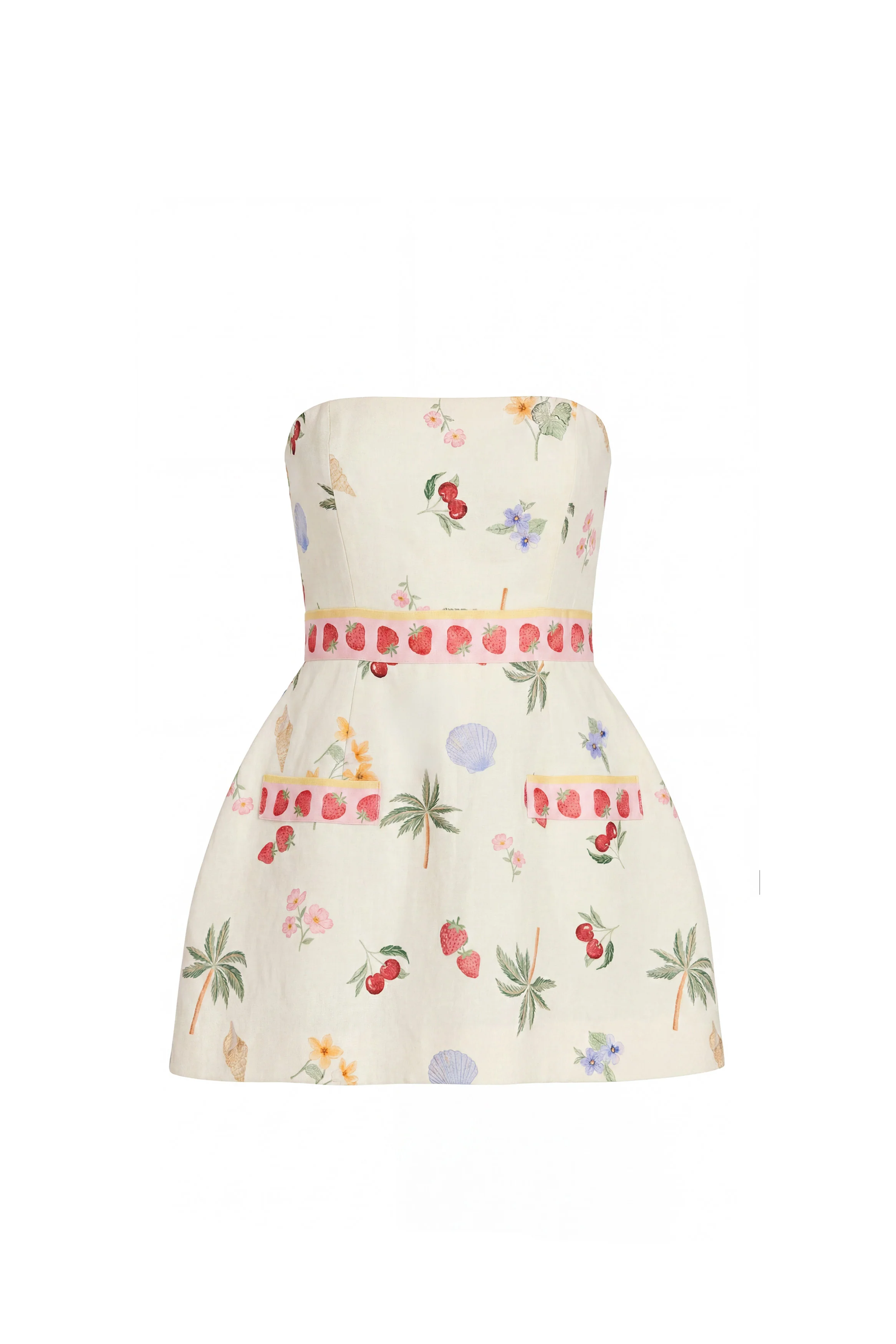 Strapless Bethany Romper in Boardwalk - luluinthesky