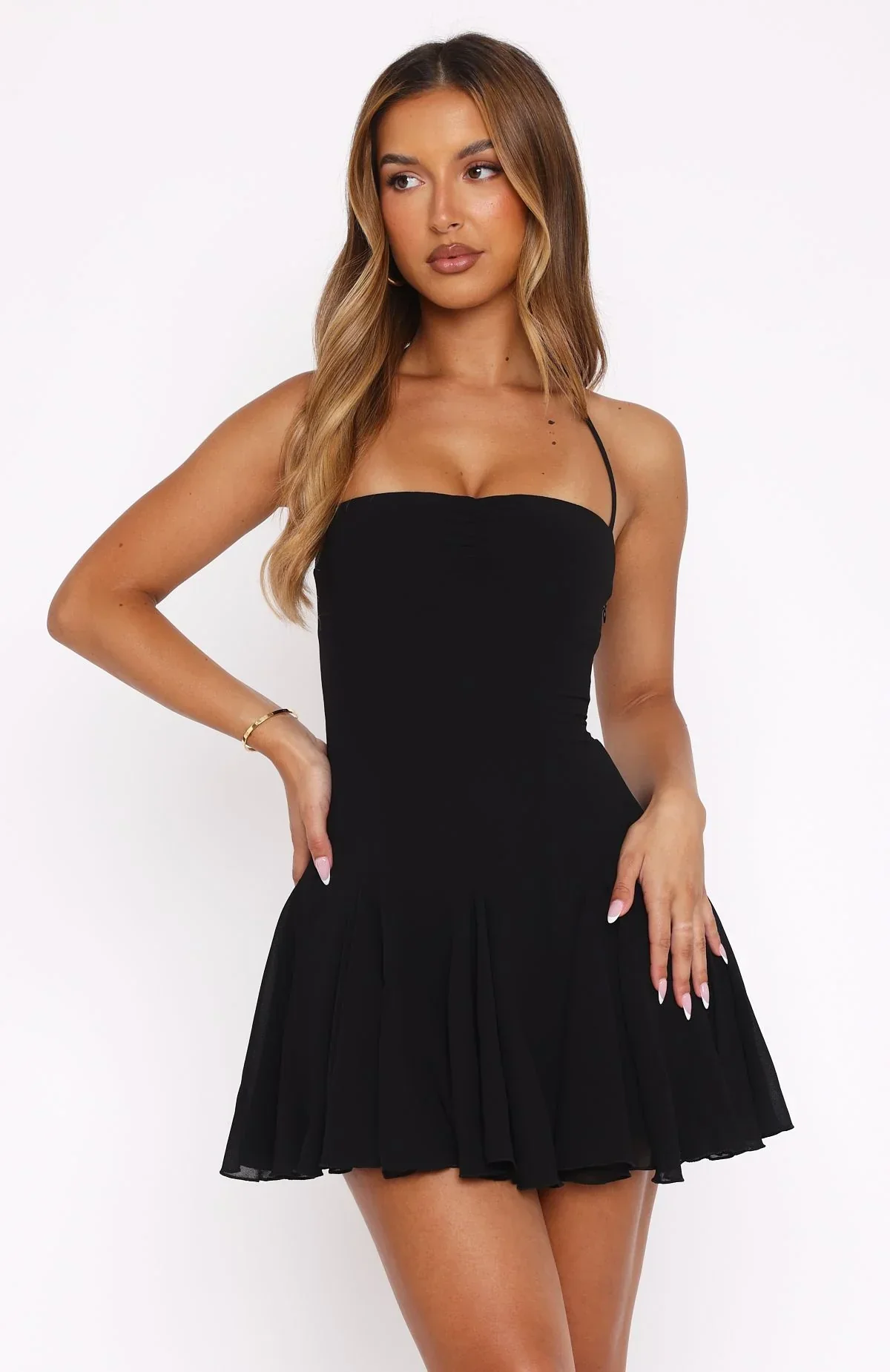 Think I'M In Love Mini Dress Black