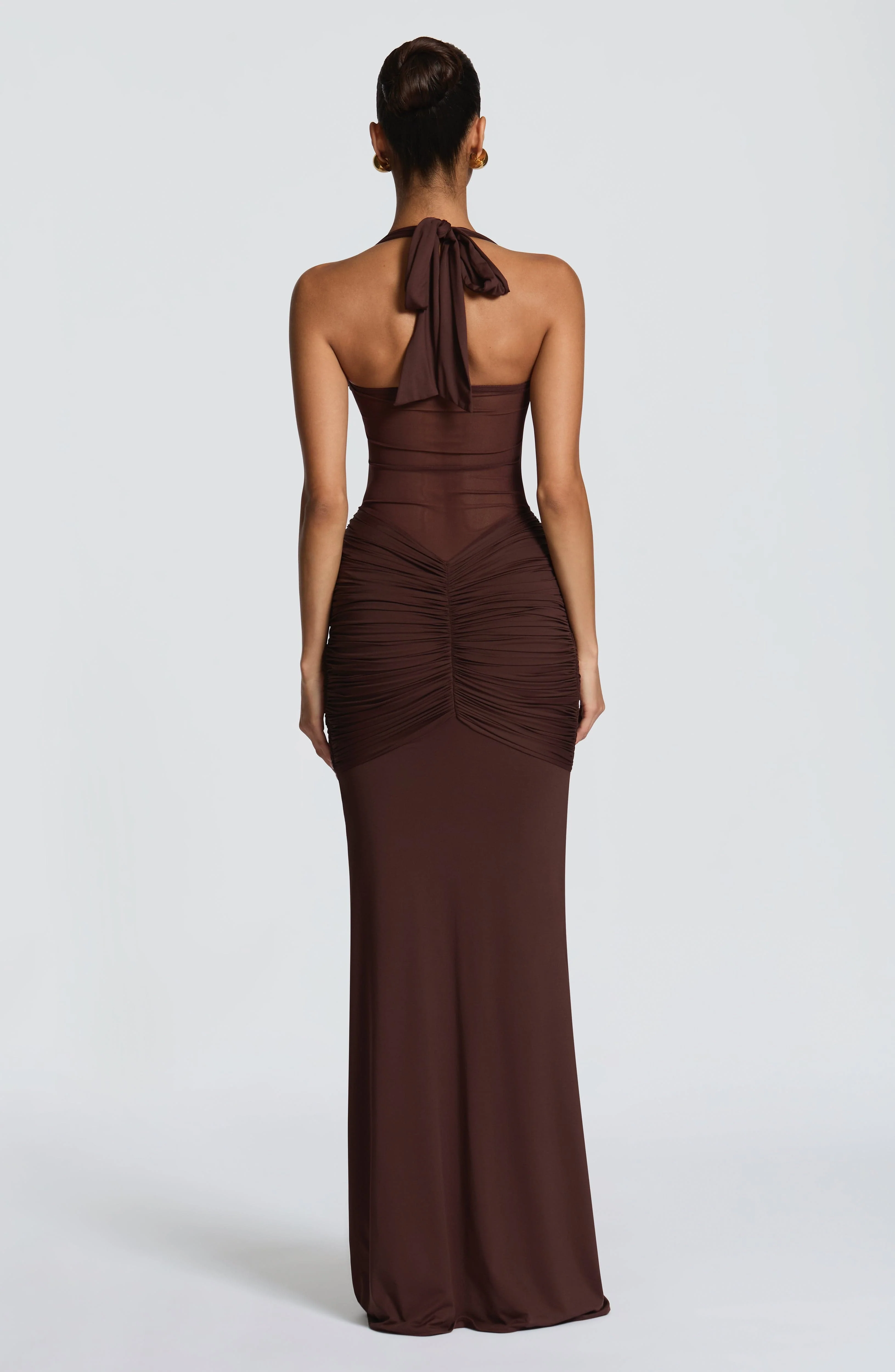 Vixen Maxi Dress - Plum Brown