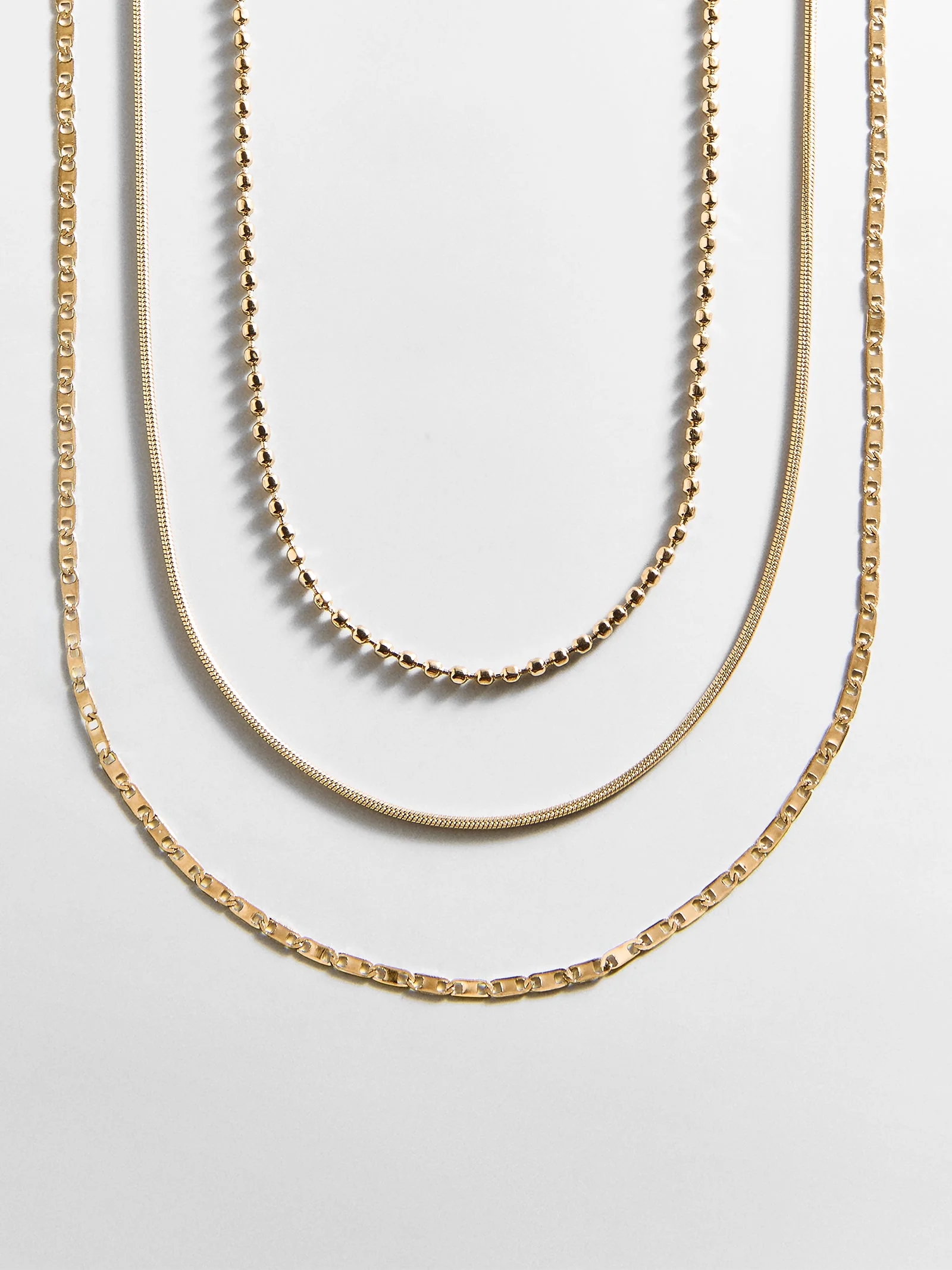 Anita Waterproof Necklace Set - Gold/Pavé