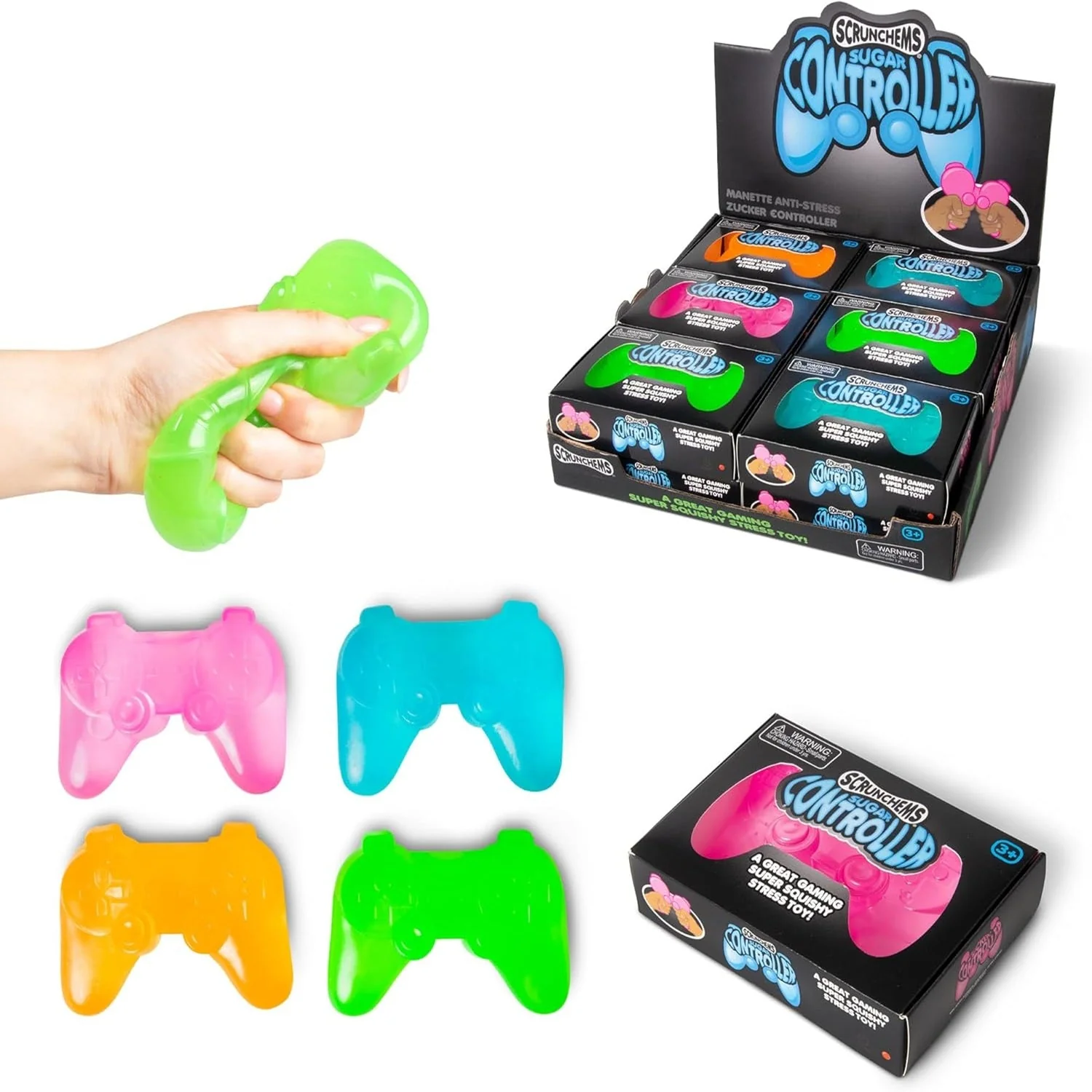 Scrunchems Sugar Controller Squishy Fidget Toy (1pc) Color Ships Assorted