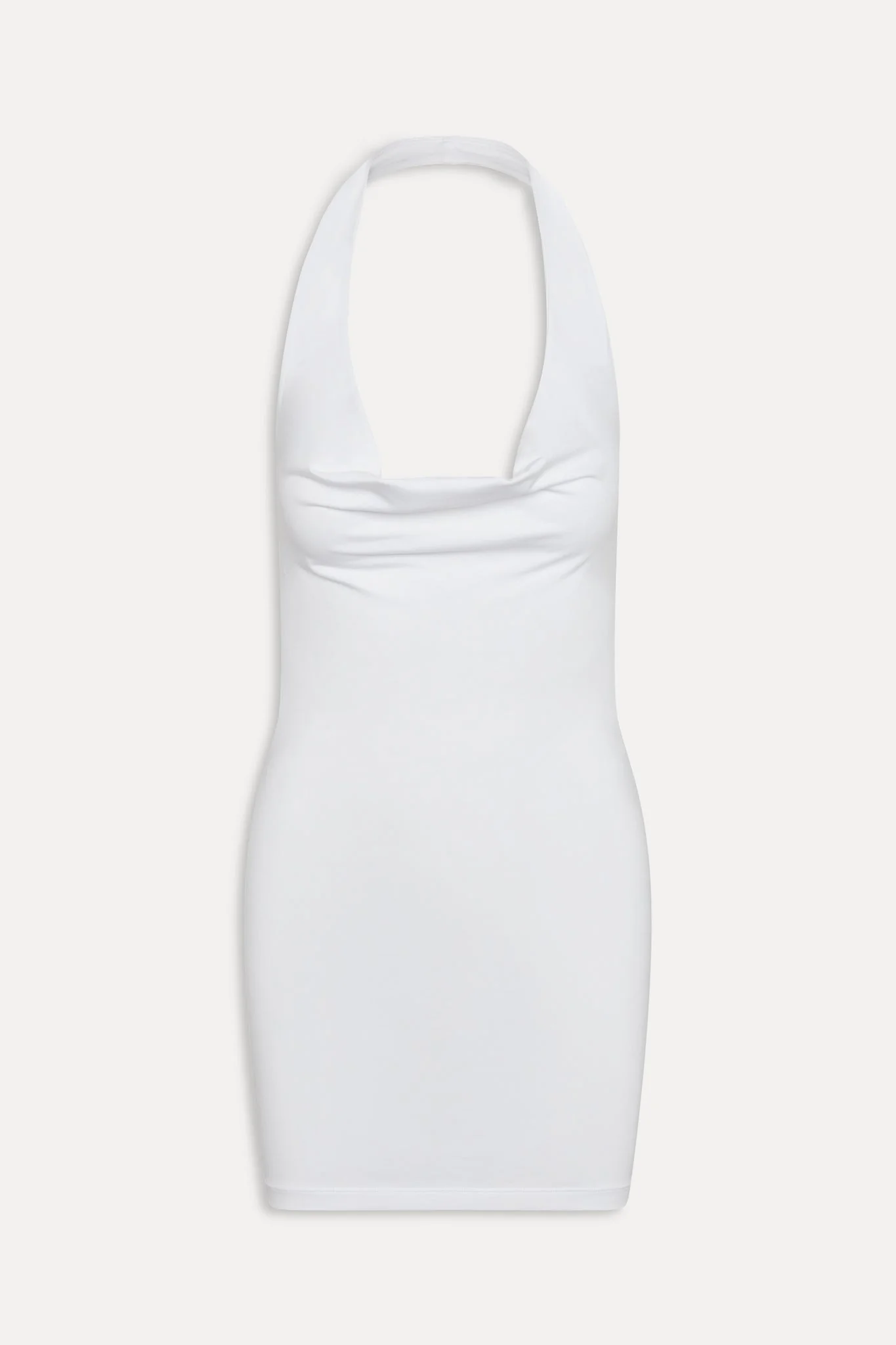 x JENNIE Solo Halter Mini Dress - Optic White