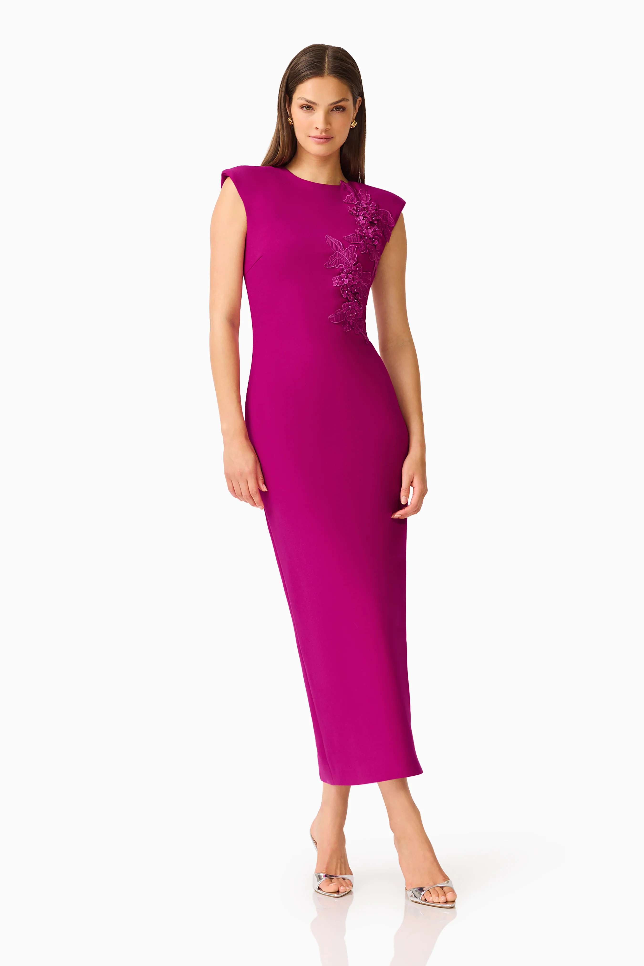 Dahlira Column Maxi Dress in Orchid Pink
