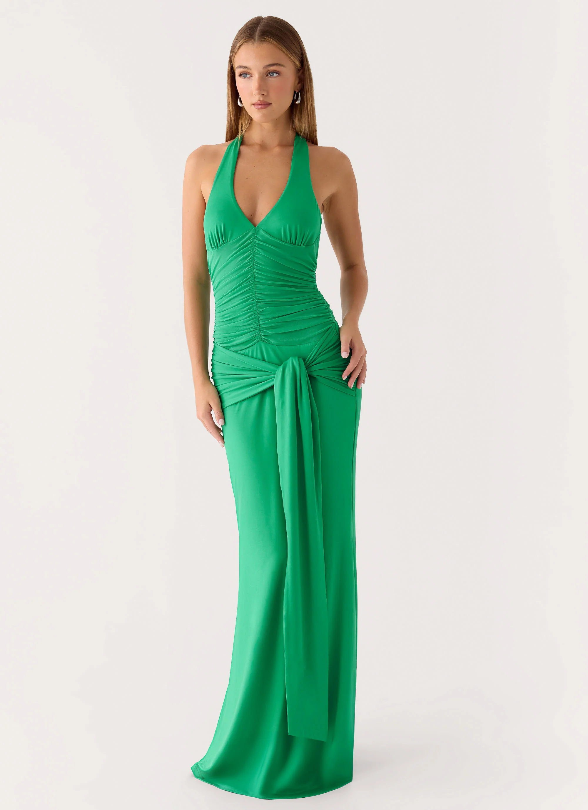 Tylan Halter Maxi Dress - Emerald Green