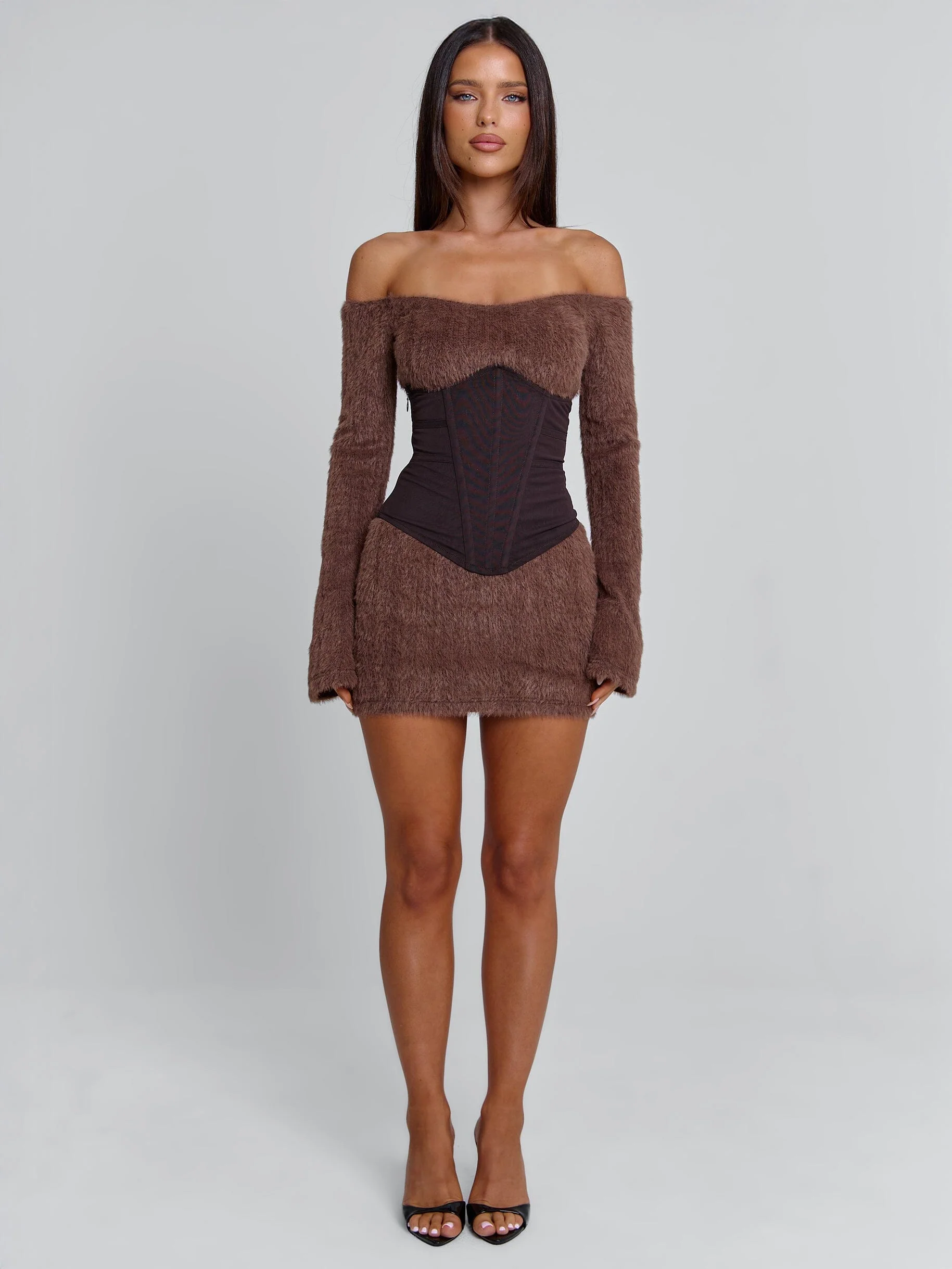 Juno-Mini-Dress-Brown