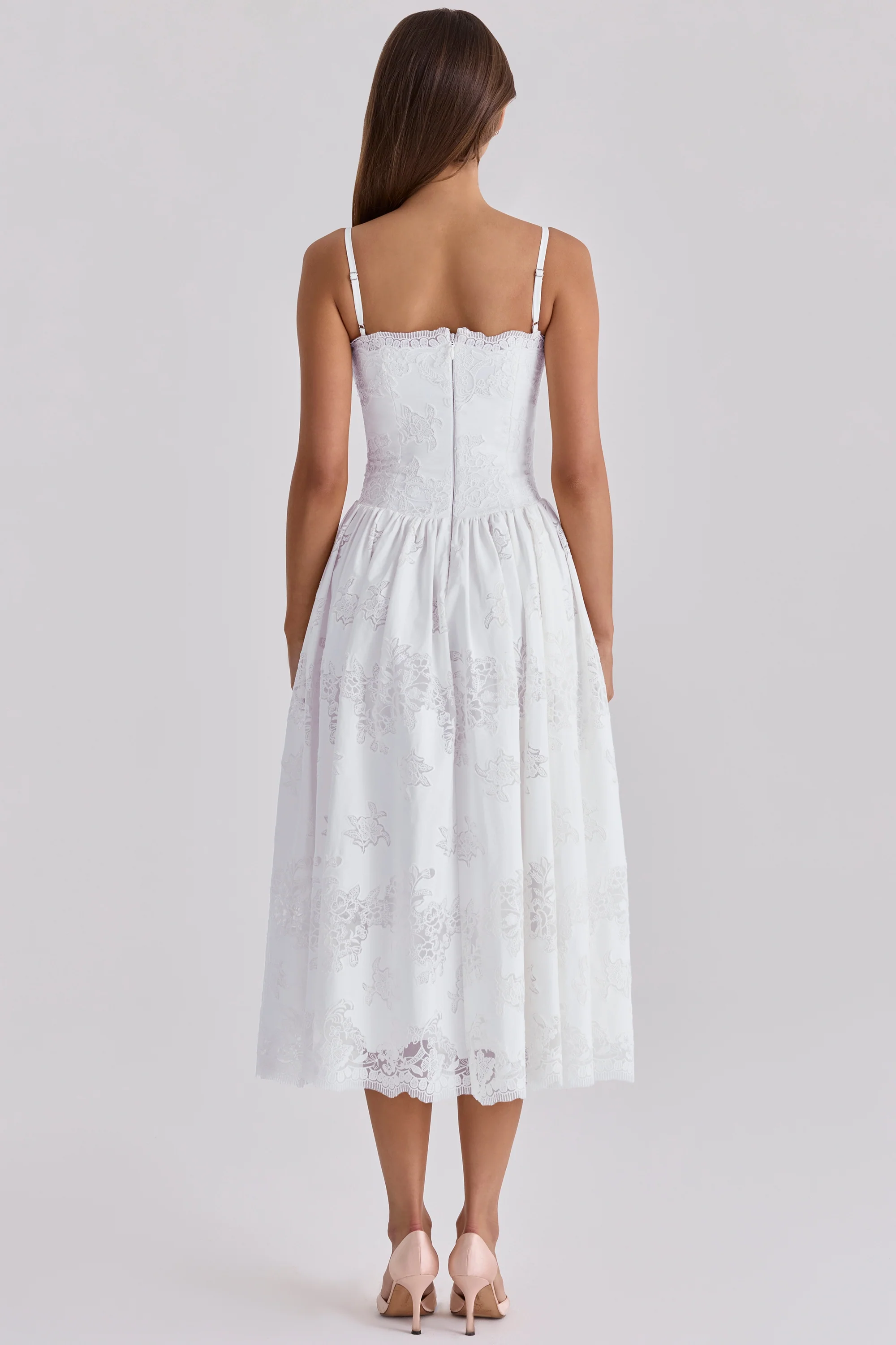 white custom lace + cotton midi sundress - luluinthesky
