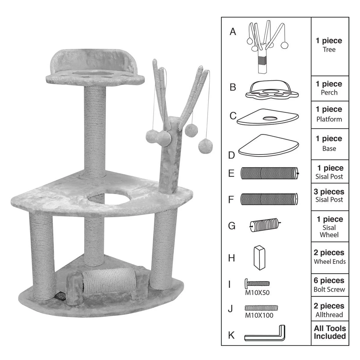 Replacement Parts For Cat Tree 36