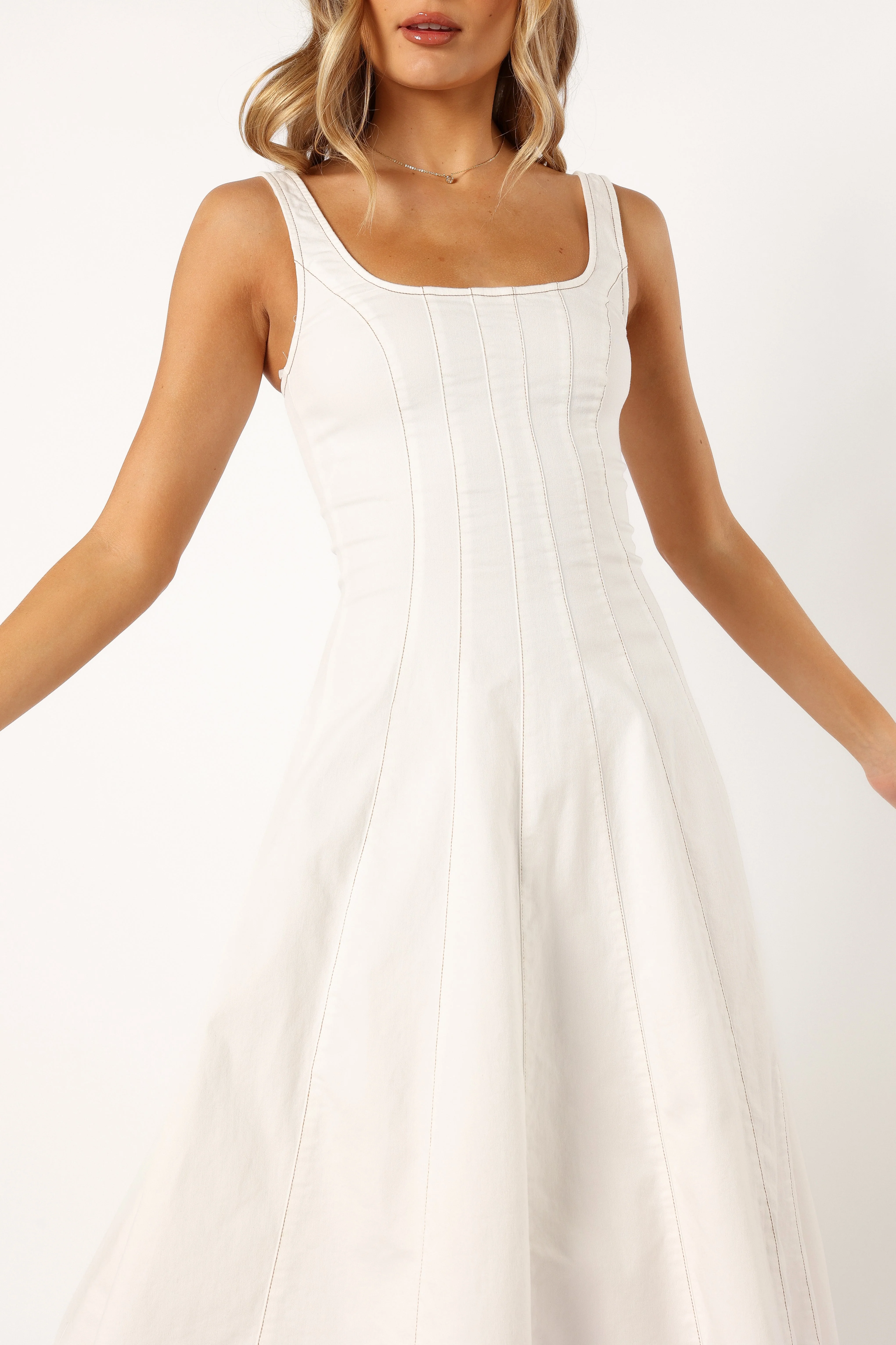 Una Midi Dress - White