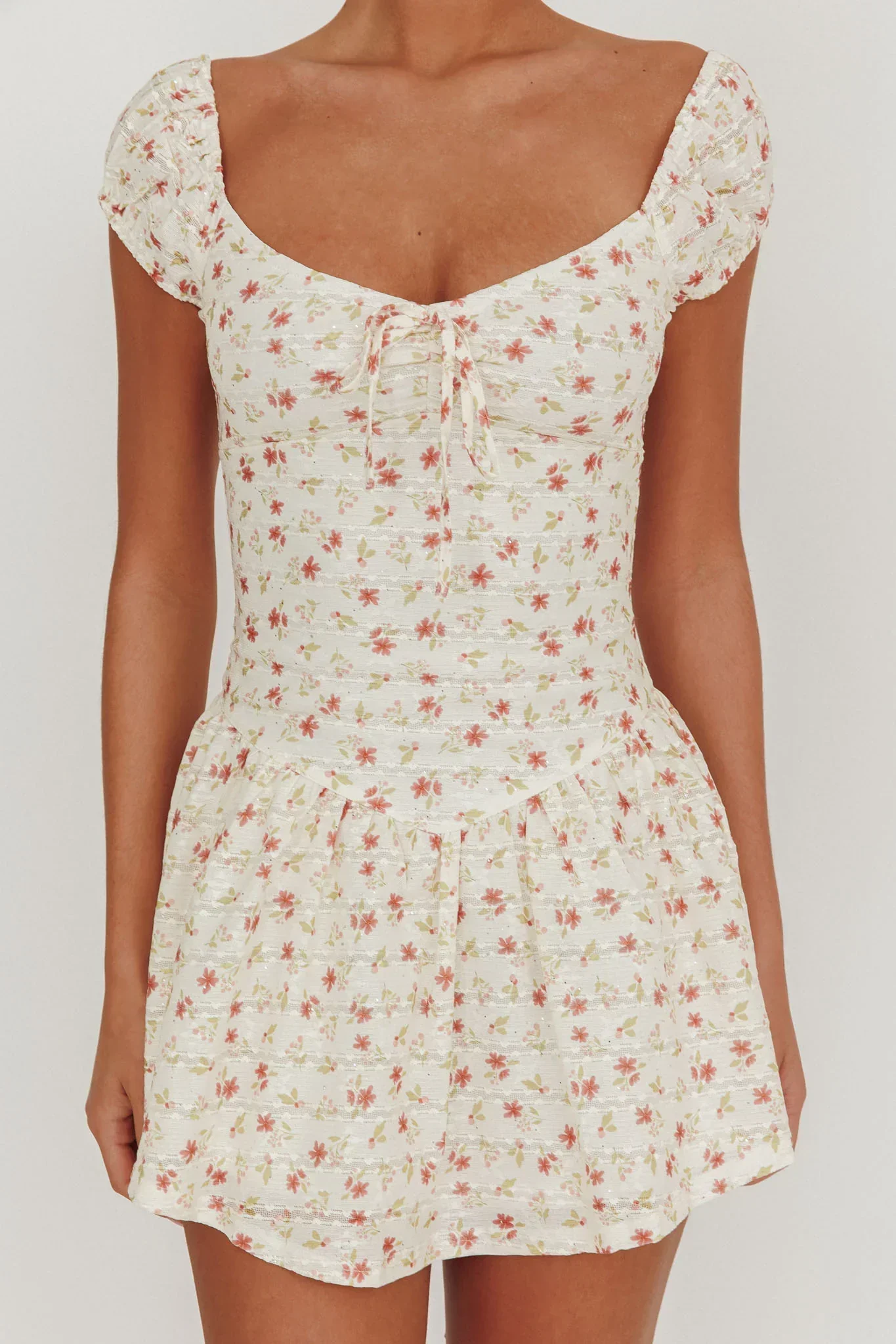 Mirela Cap Sleeve Lace Mini Dress Rose - luluinthesky