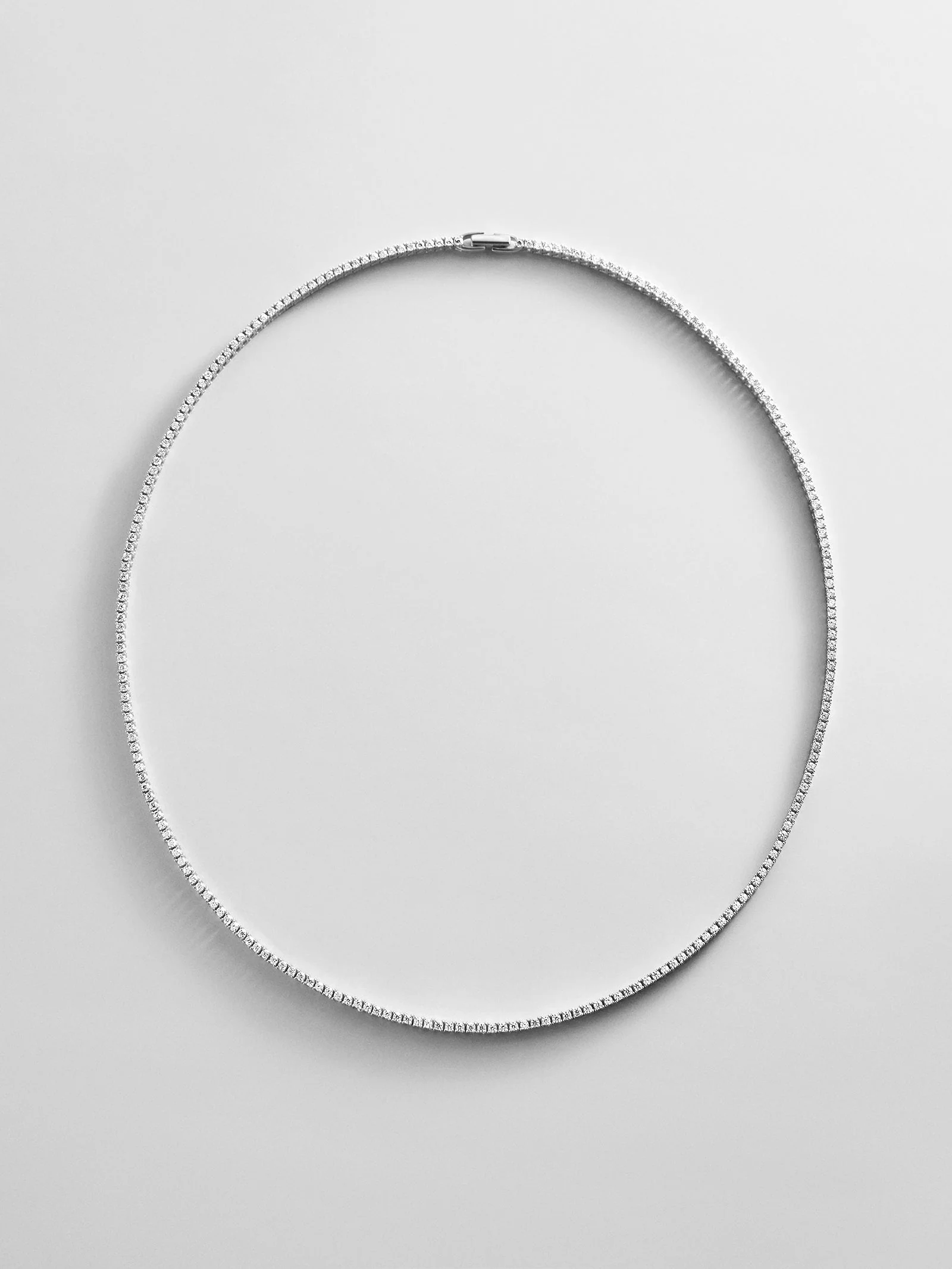 Billie Sterling Silver Tennis Necklace - Sterling Silver