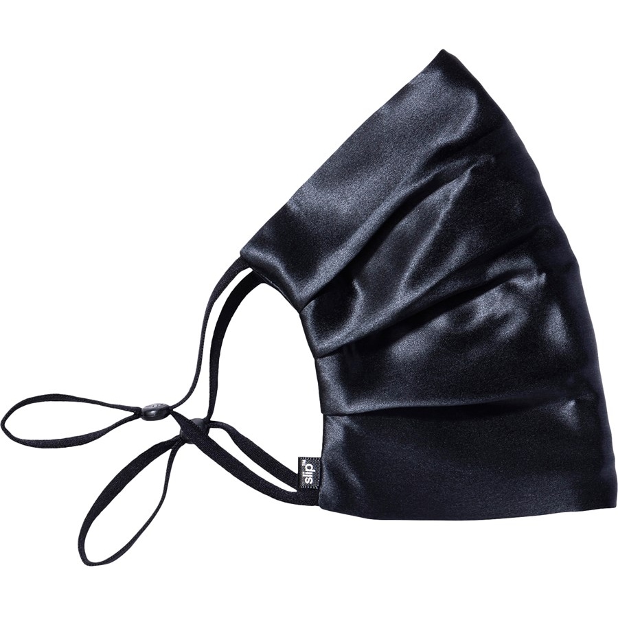 slip Face Coverings Osłona twarzy z czystego jedwabiu, czarna