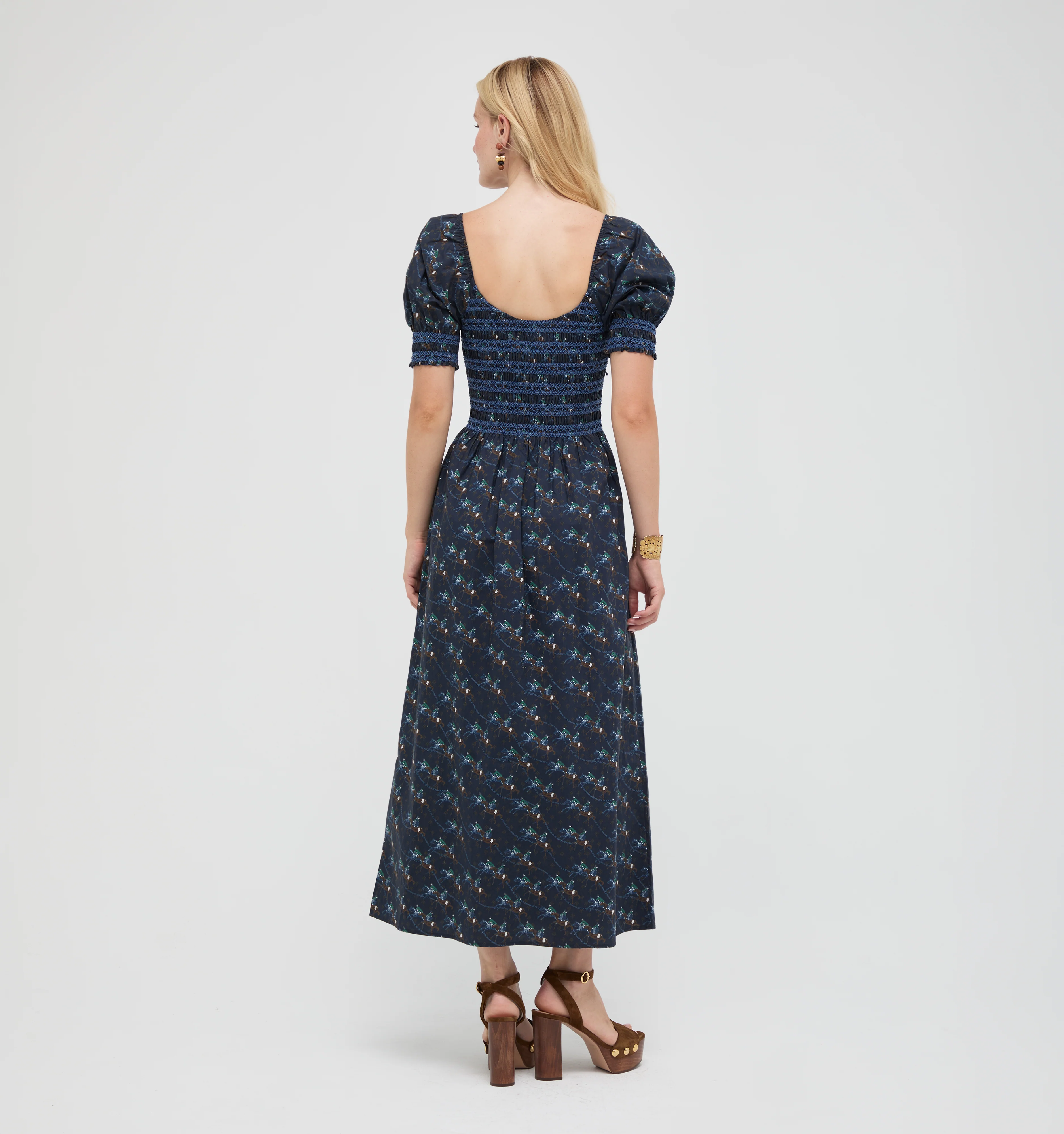 The Madeline Nap Dress -  Clydesdale Canter Navy