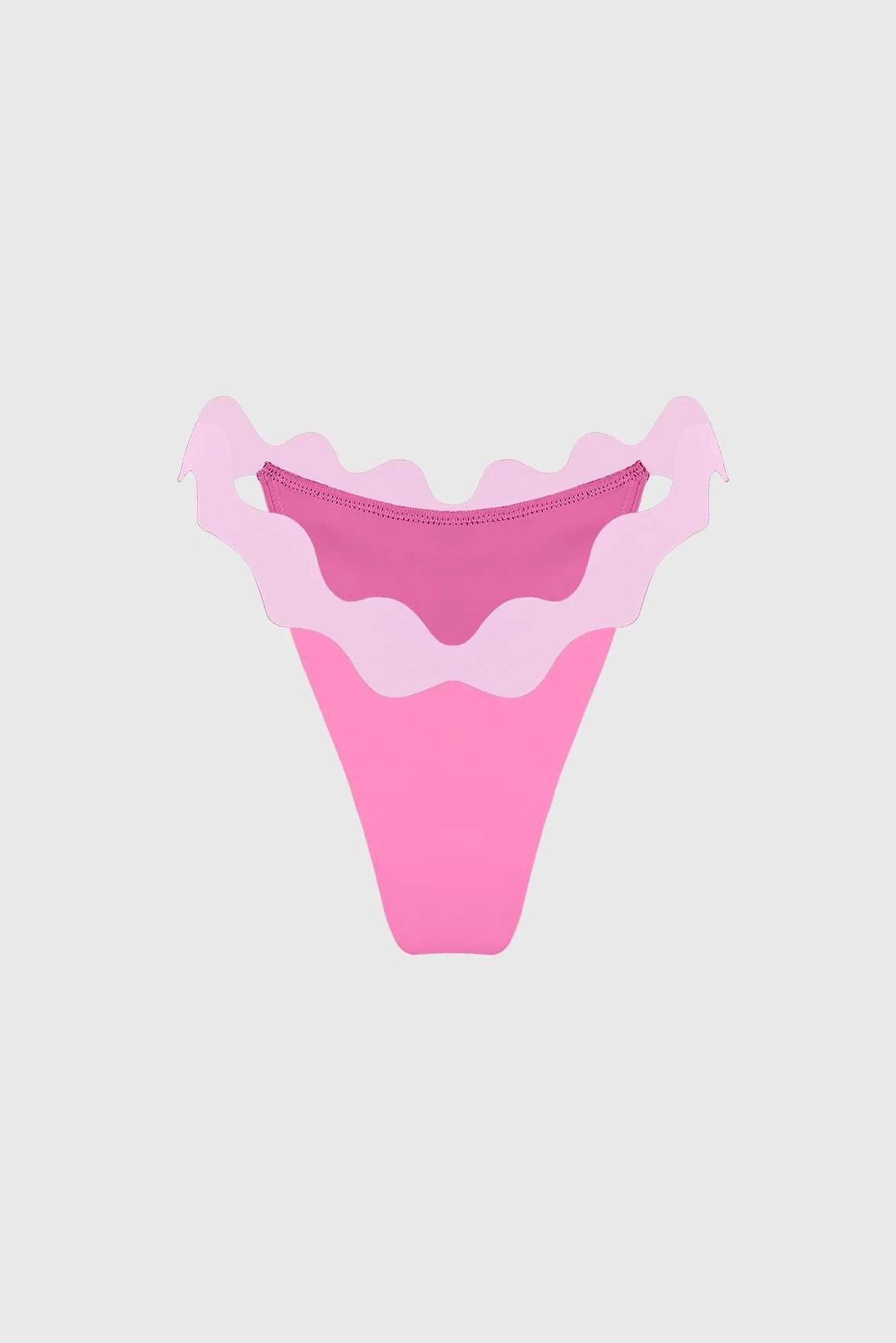 Riviera Scallop Contrast Bikini Bottom