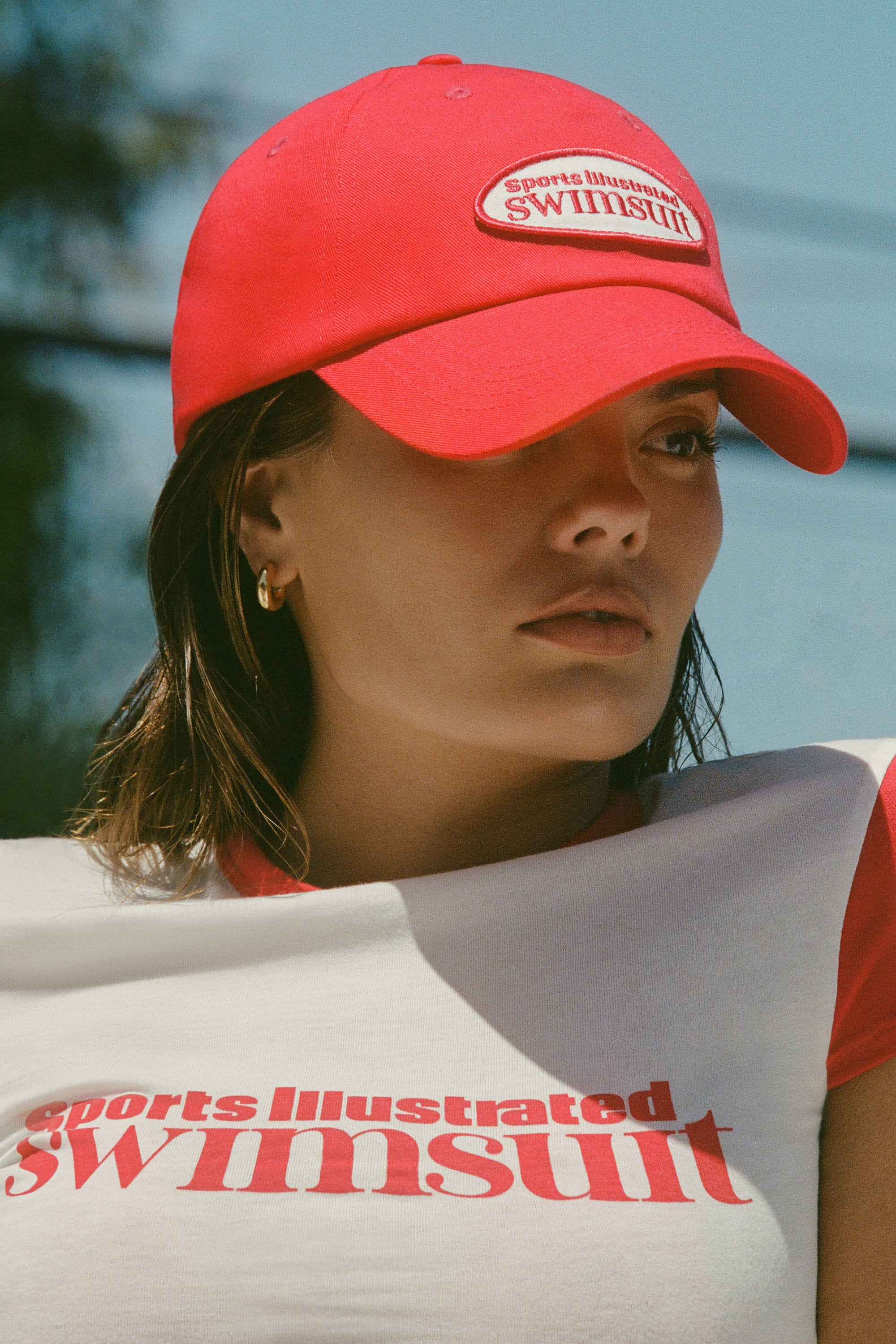 Logo Baseball Cap in Fiery Red