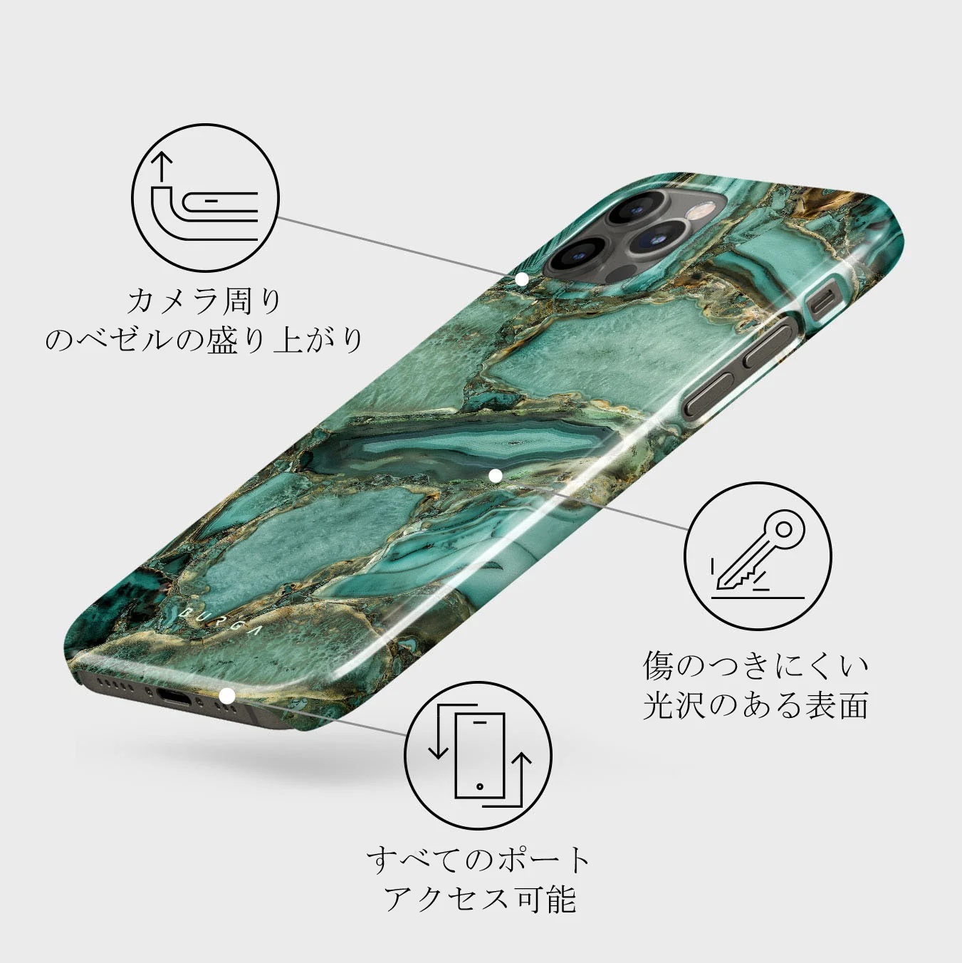 Ubud Jungle - Turquoise iPhone 12 Pro ケース