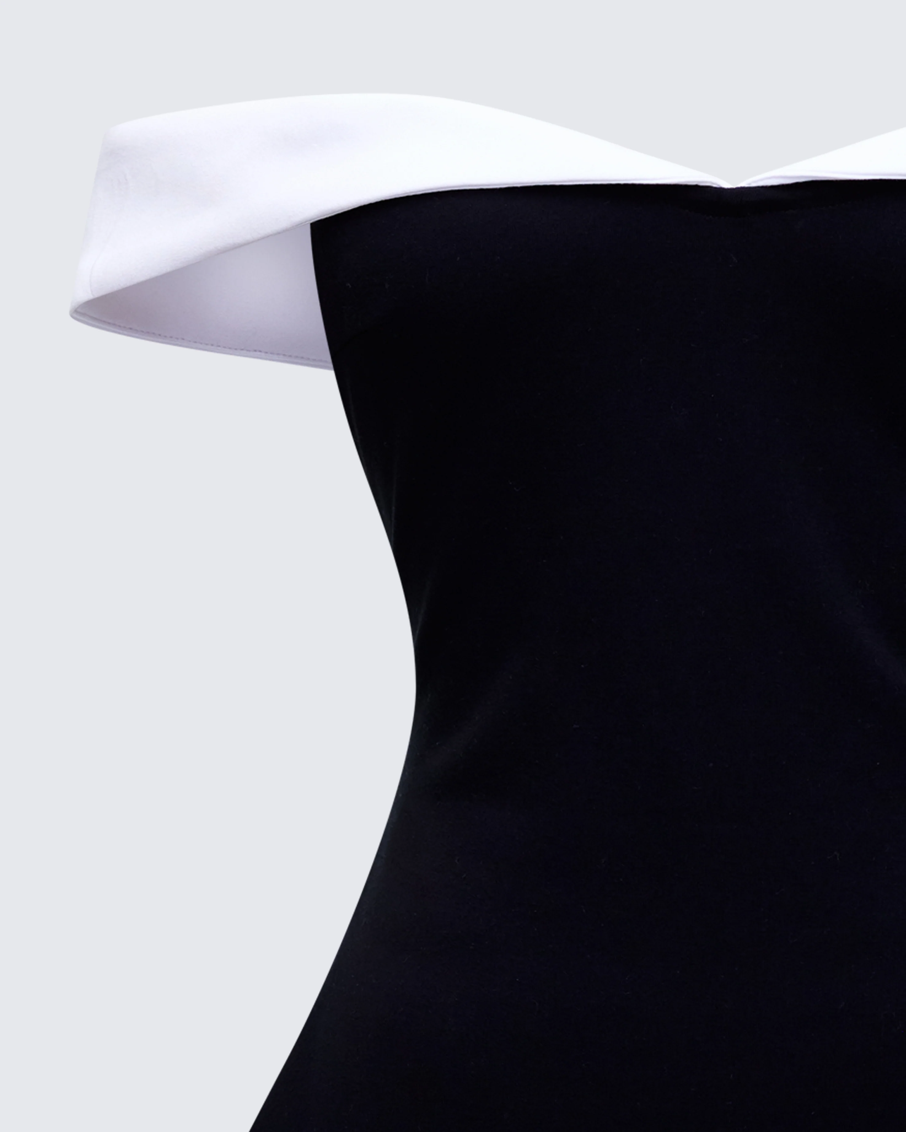 Auri Black Scuba Contrast Mini Dress
