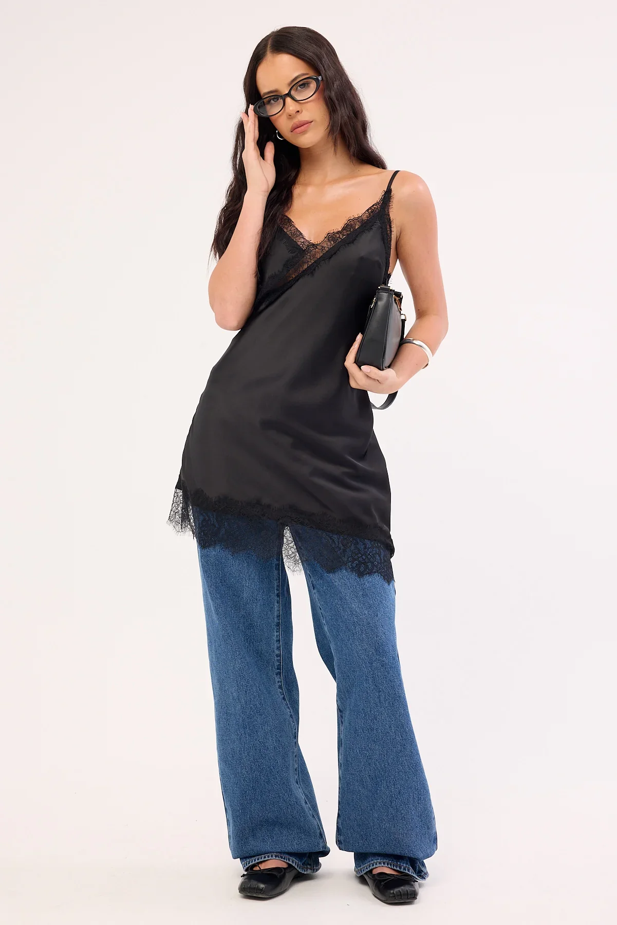 Luck & Trouble Alexa Lace Mini Dress Black
