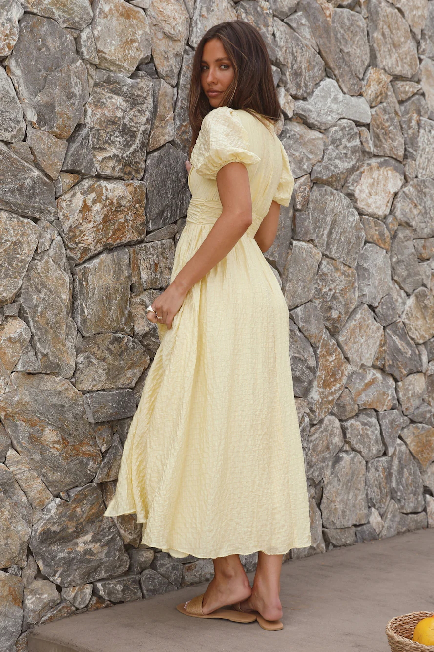 Busy Bee Maxi Dress Yellow - luluinthesky