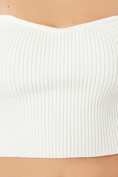 Sweater-Knit Cropped Tube Top