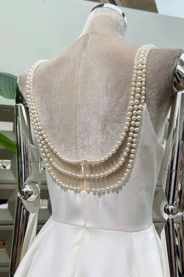 Esther Pearl Embelished Open Back Mini Dress