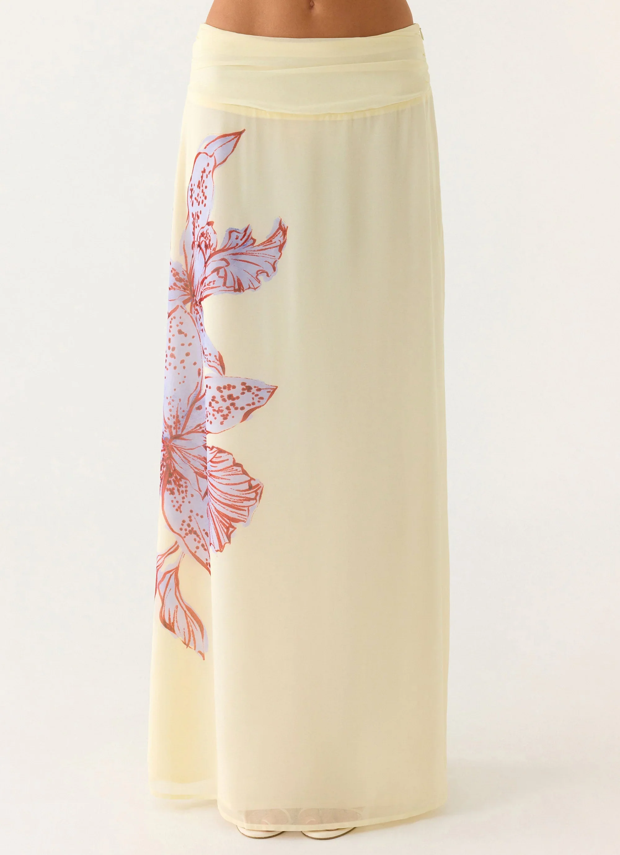 Blushing Bloom Maxi Skirt - Violet Blossom