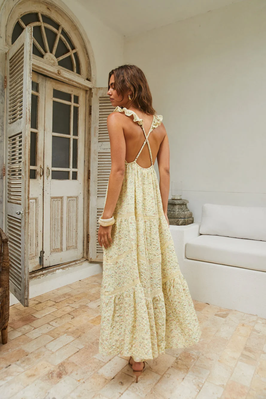 Willow Bloom Maxi Dress Yellow