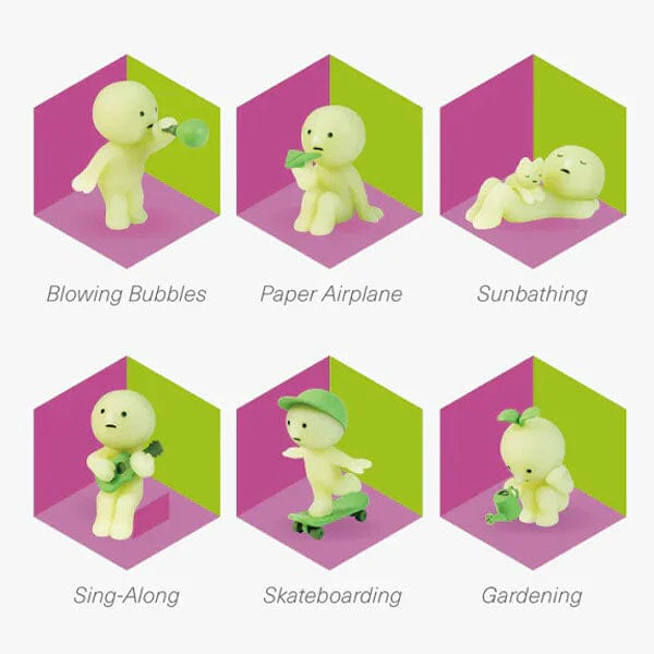 Smiski Sunday Series Collectible Glow in the Dark Figurine Blind Box (1pc)