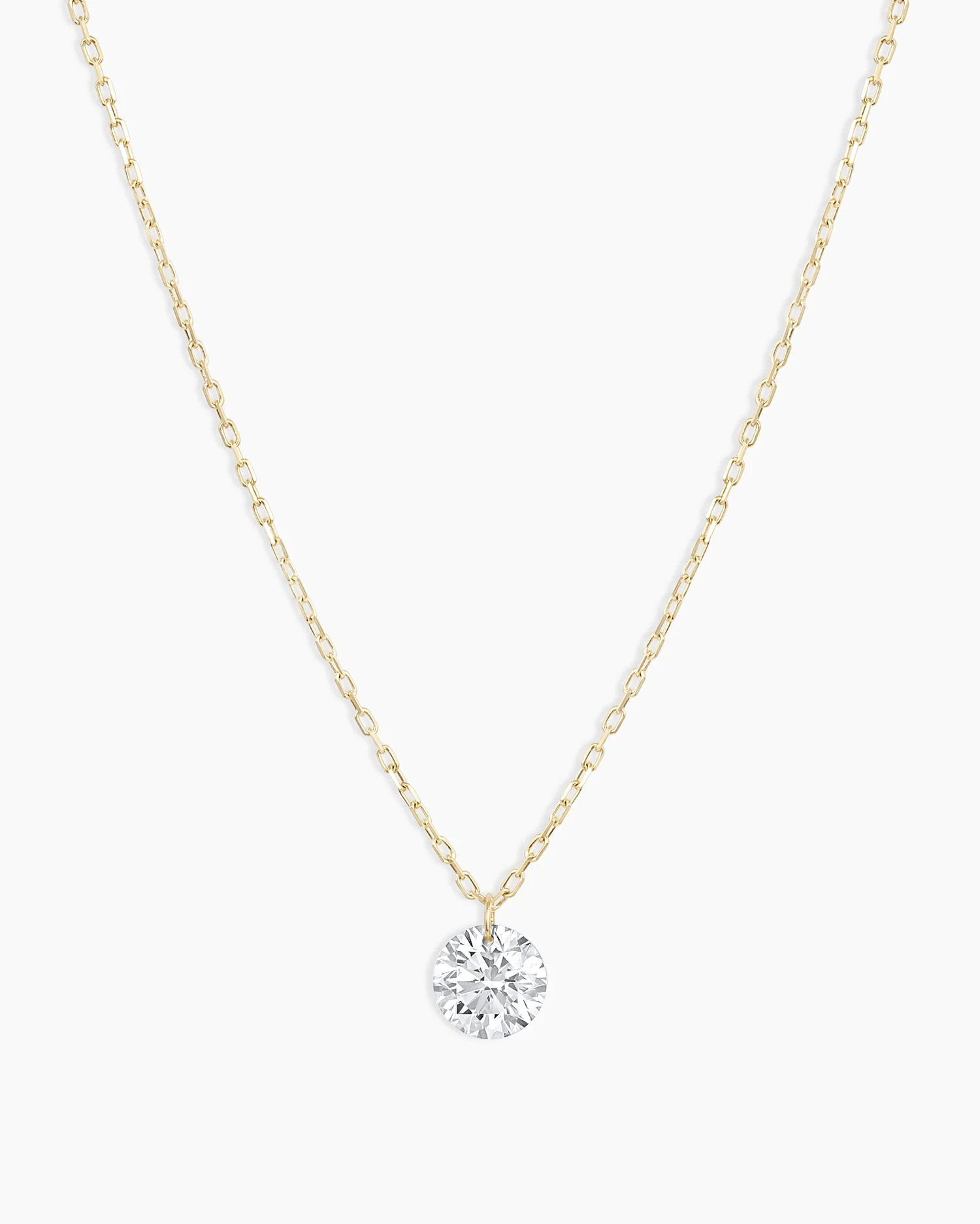 18K Floating Diamond Statement Necklace