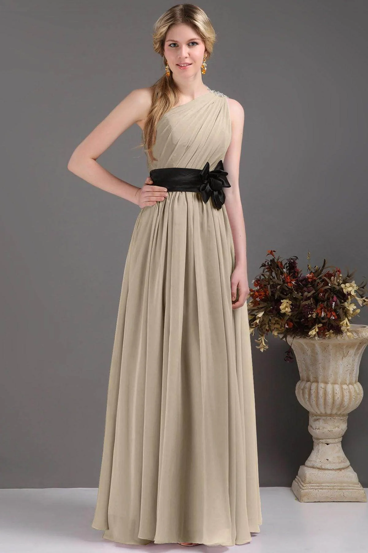 Sheath-Column Floor Length Bridesmaids Dress COSF14001