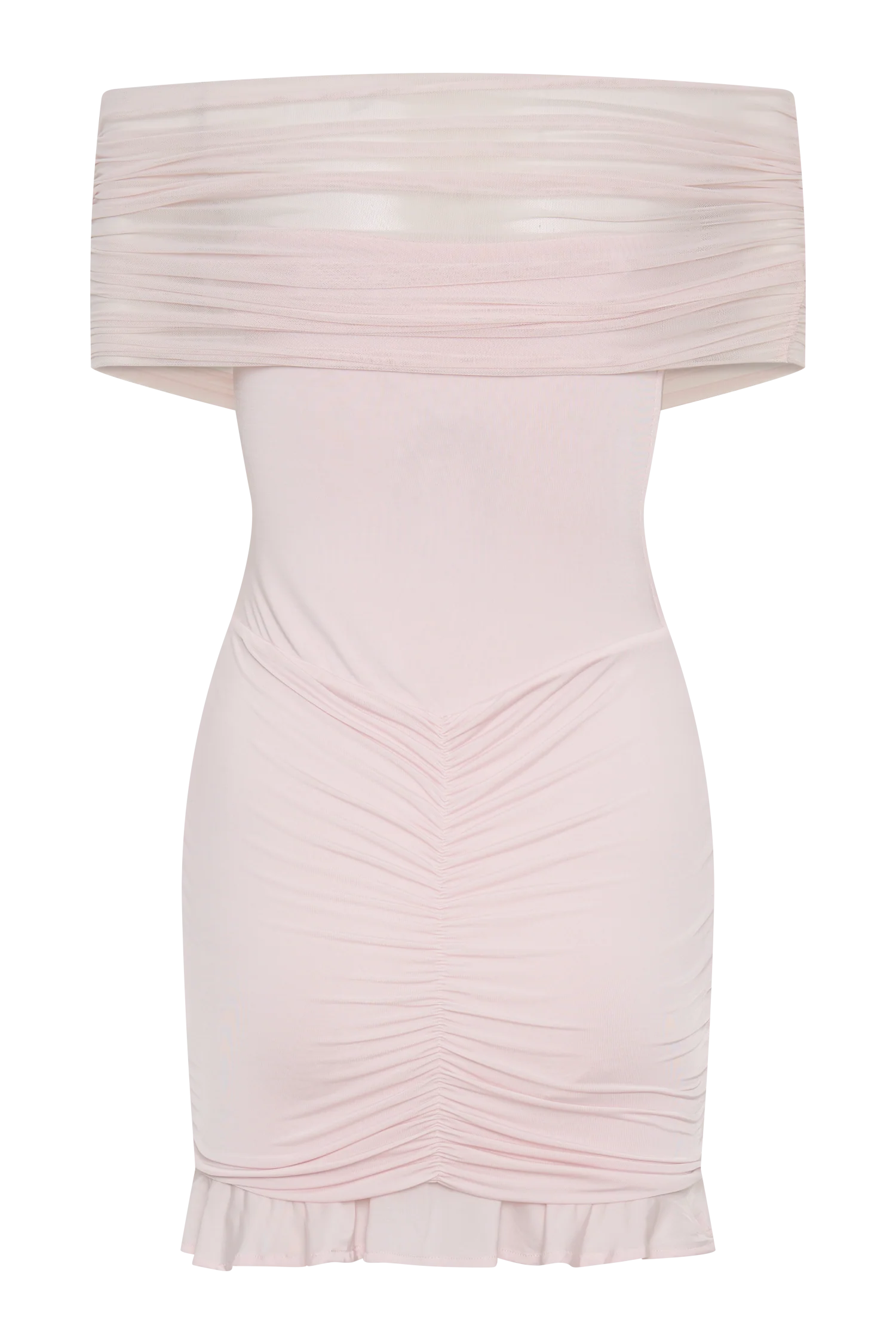 Caspian-Slinky-And-Mesh-Off-Shoulder-Mini-Dress-Pale-Pink