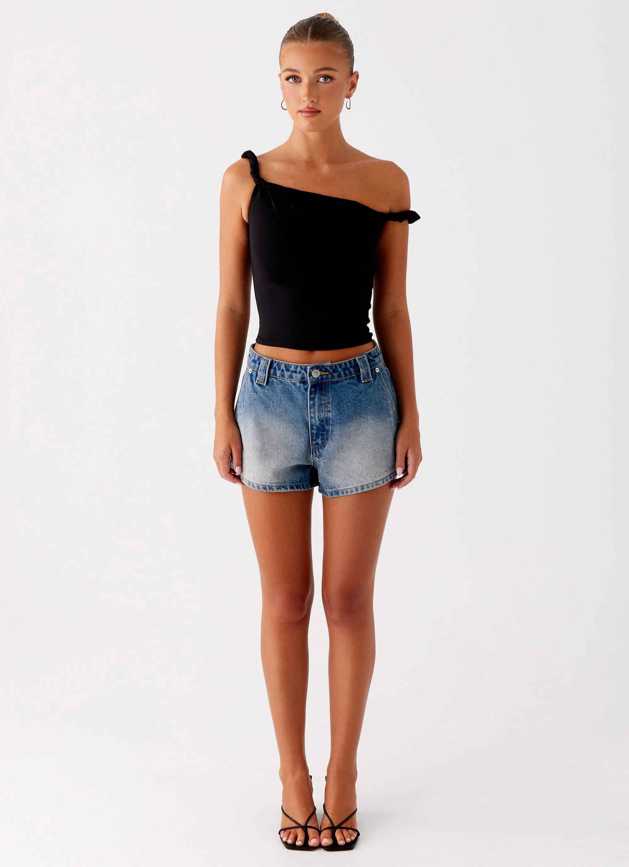 Frida Denim Shorts - Vintage Wash Blue