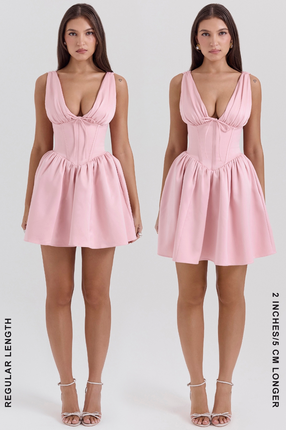 Powder Pink Satin Mini Dress