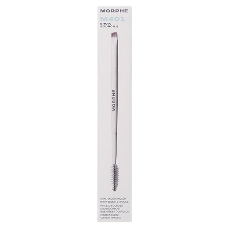Morphe Pędzle do oczu M401 Dual-Ended Angled Brow Brush & Spoolie
