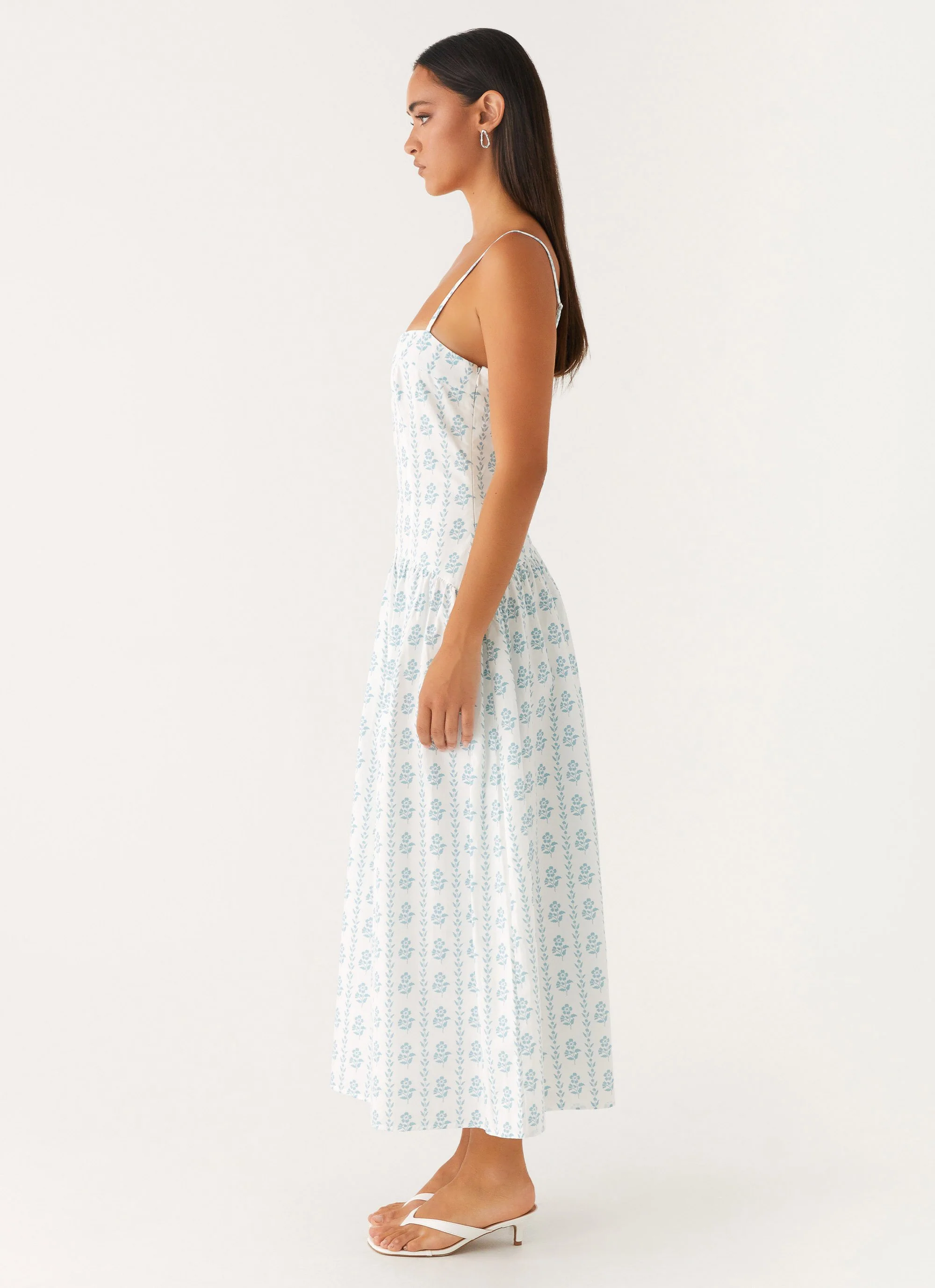 Amelie Midi Dress - Sweet Daydream Print - luluinthesky