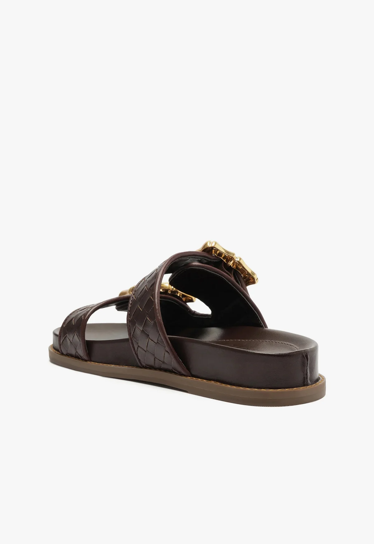 Enola Sporty Woven Leather Flat