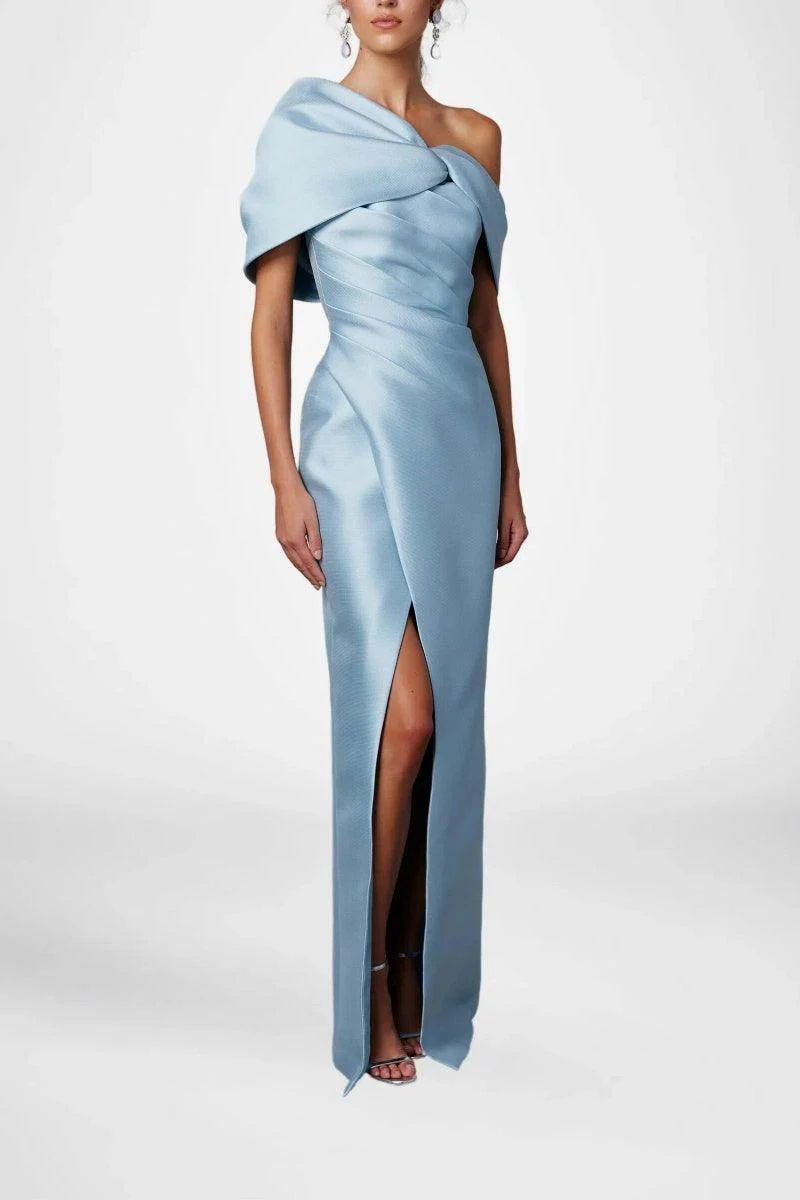Sheath Column Half Sleeves Floor Length Mother Dresses CM0376