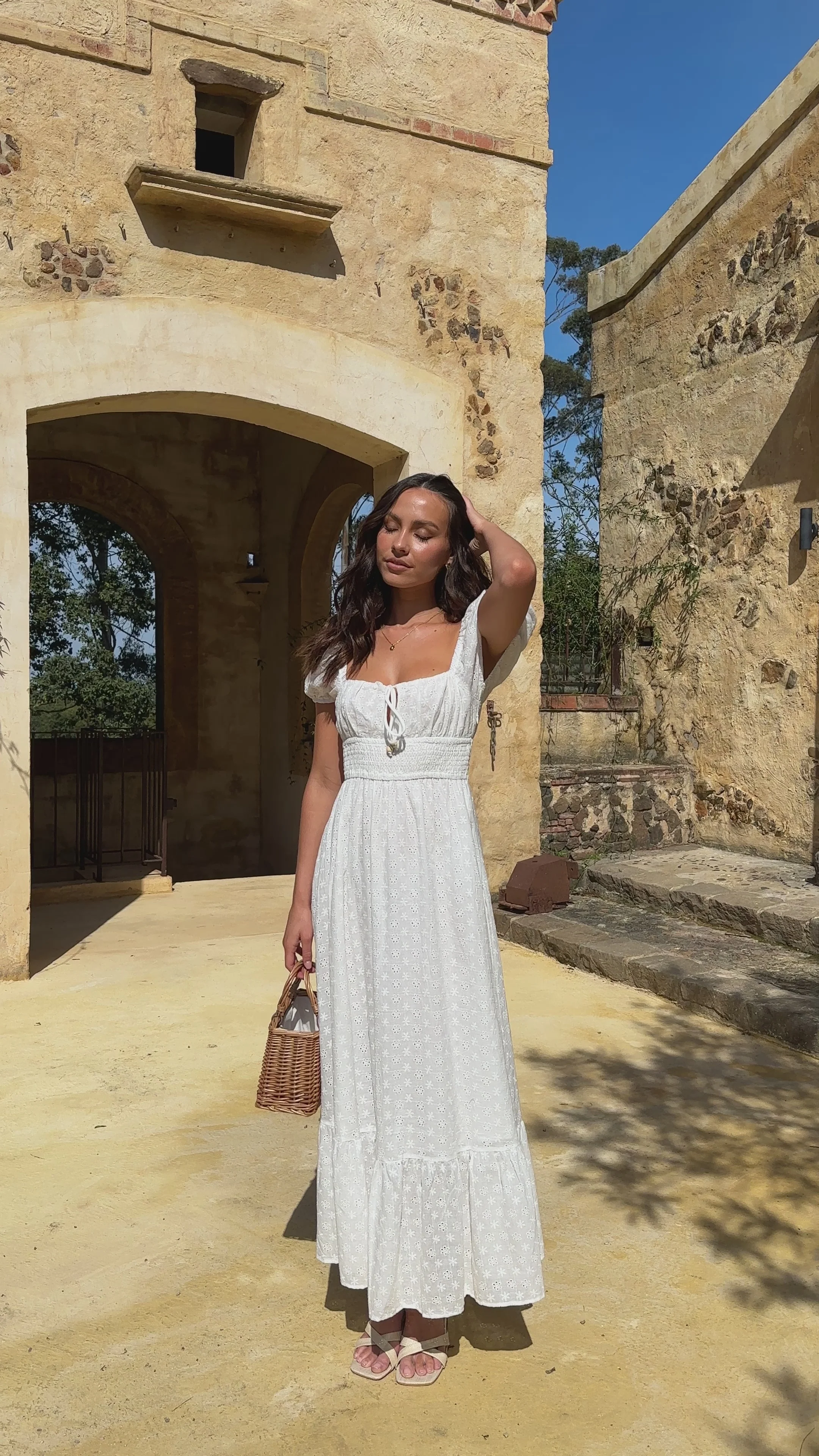 Tania Midi Dress - White - luluinthesky