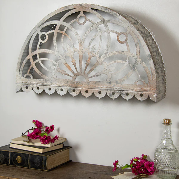 Distressed Metal Window Arch