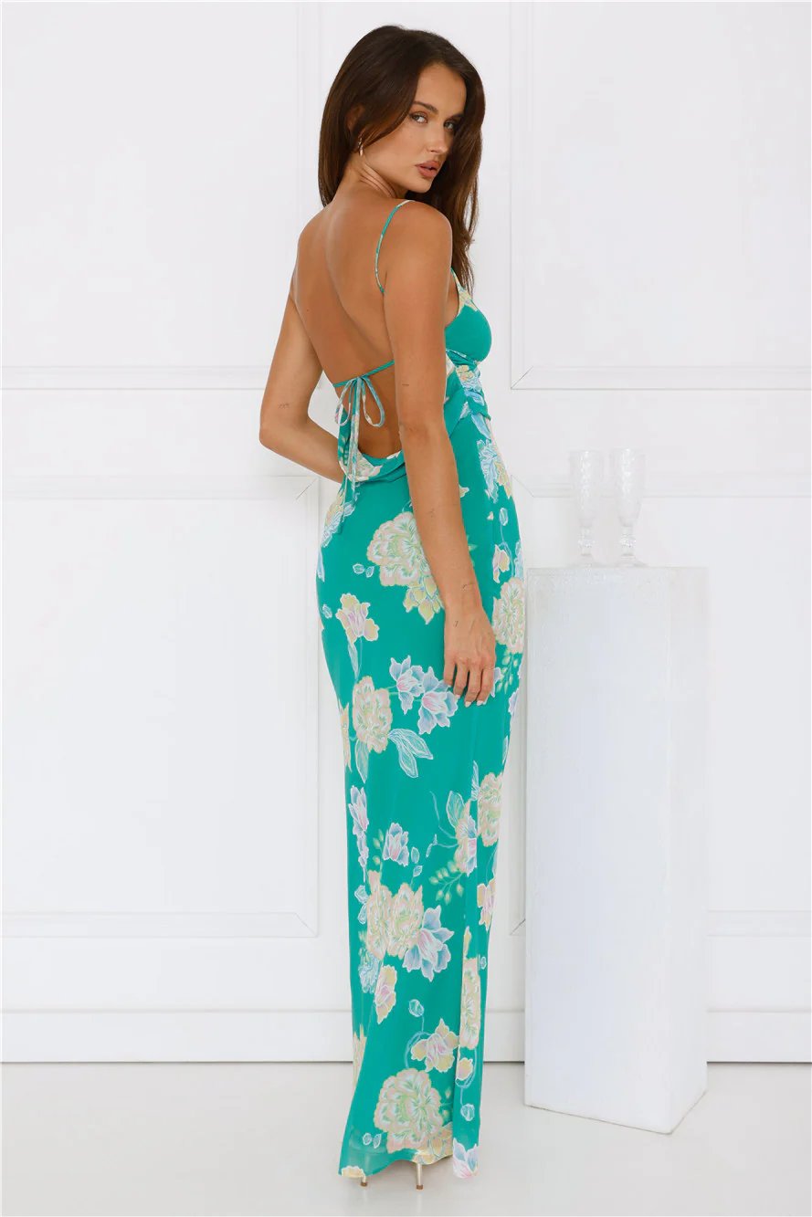 Radiant Energy Maxi Dress Green